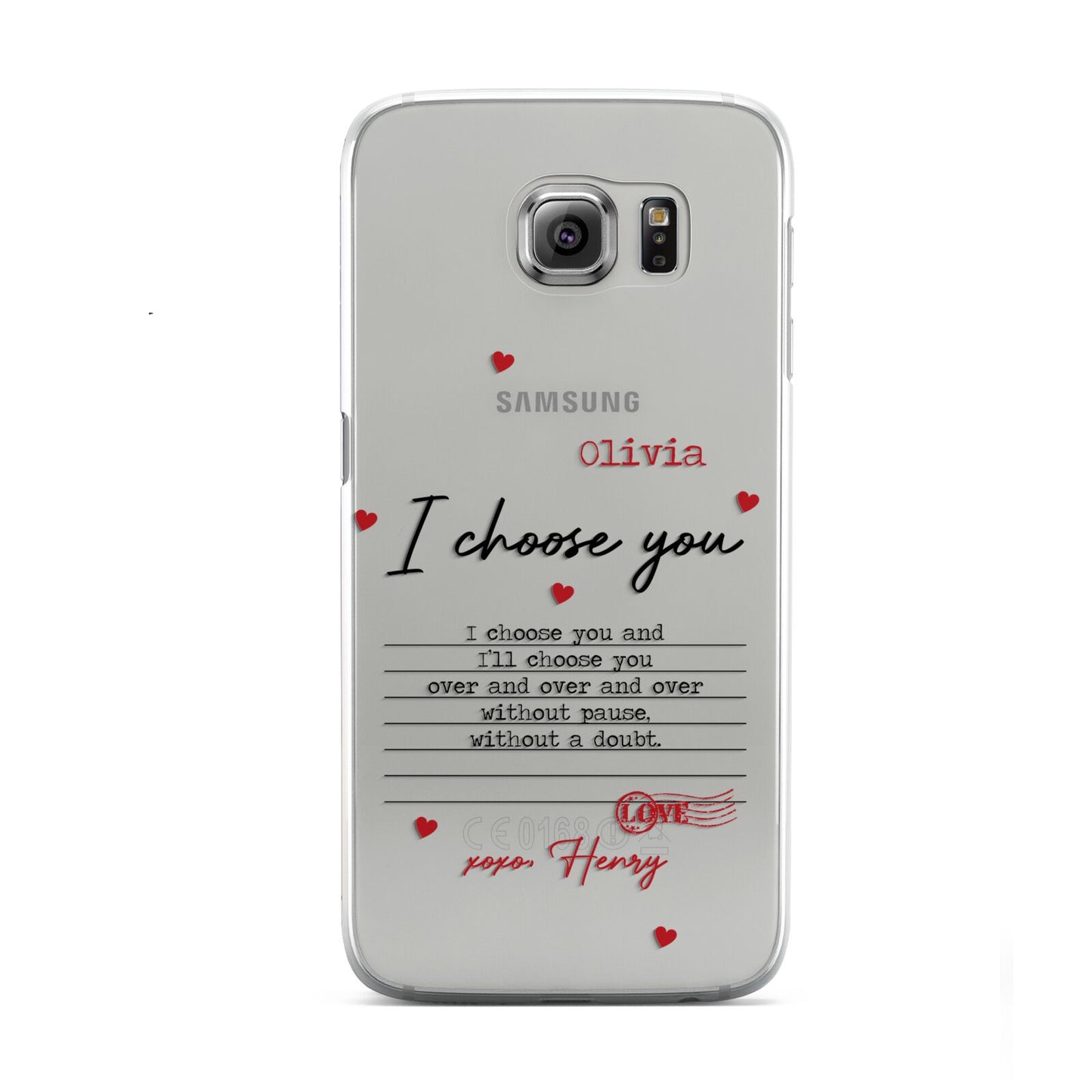 Custom Love Letter Samsung Galaxy S6 Case