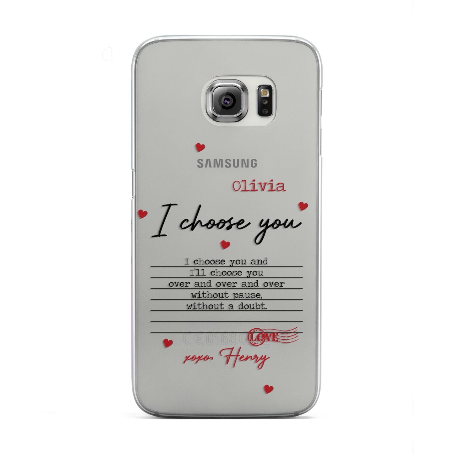 Custom Love Letter Samsung Galaxy S6 Edge Case