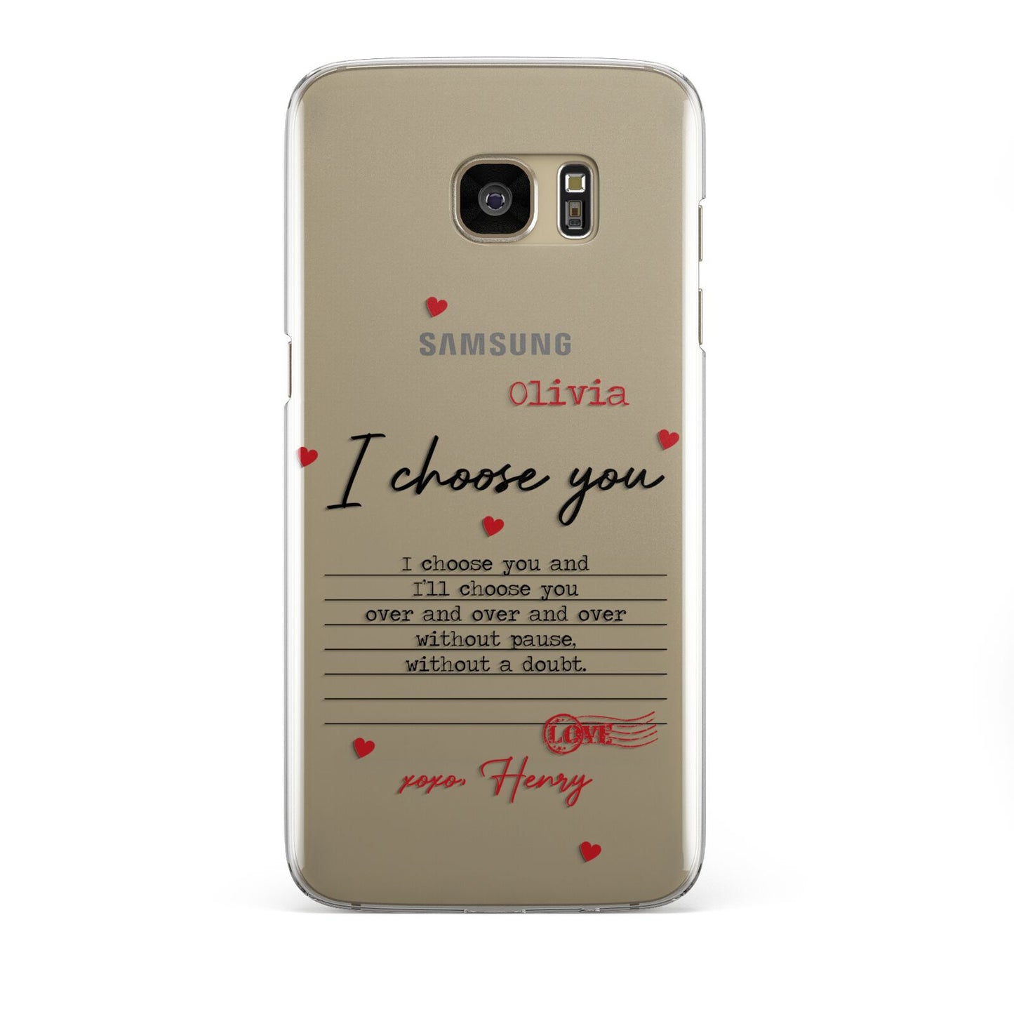 Custom Love Letter Samsung Galaxy S7 Edge Case