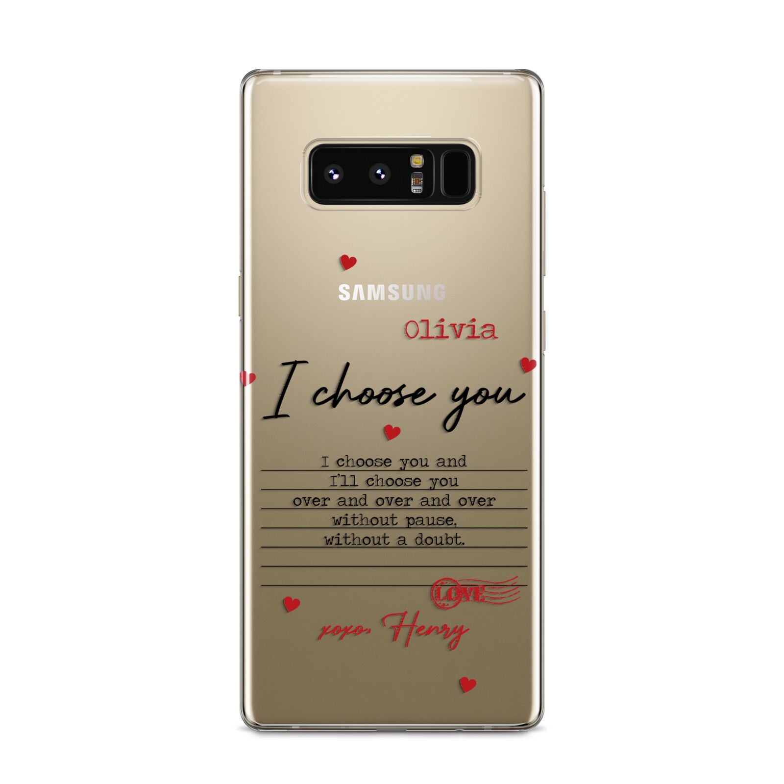 Custom Love Letter Samsung Galaxy S8 Case