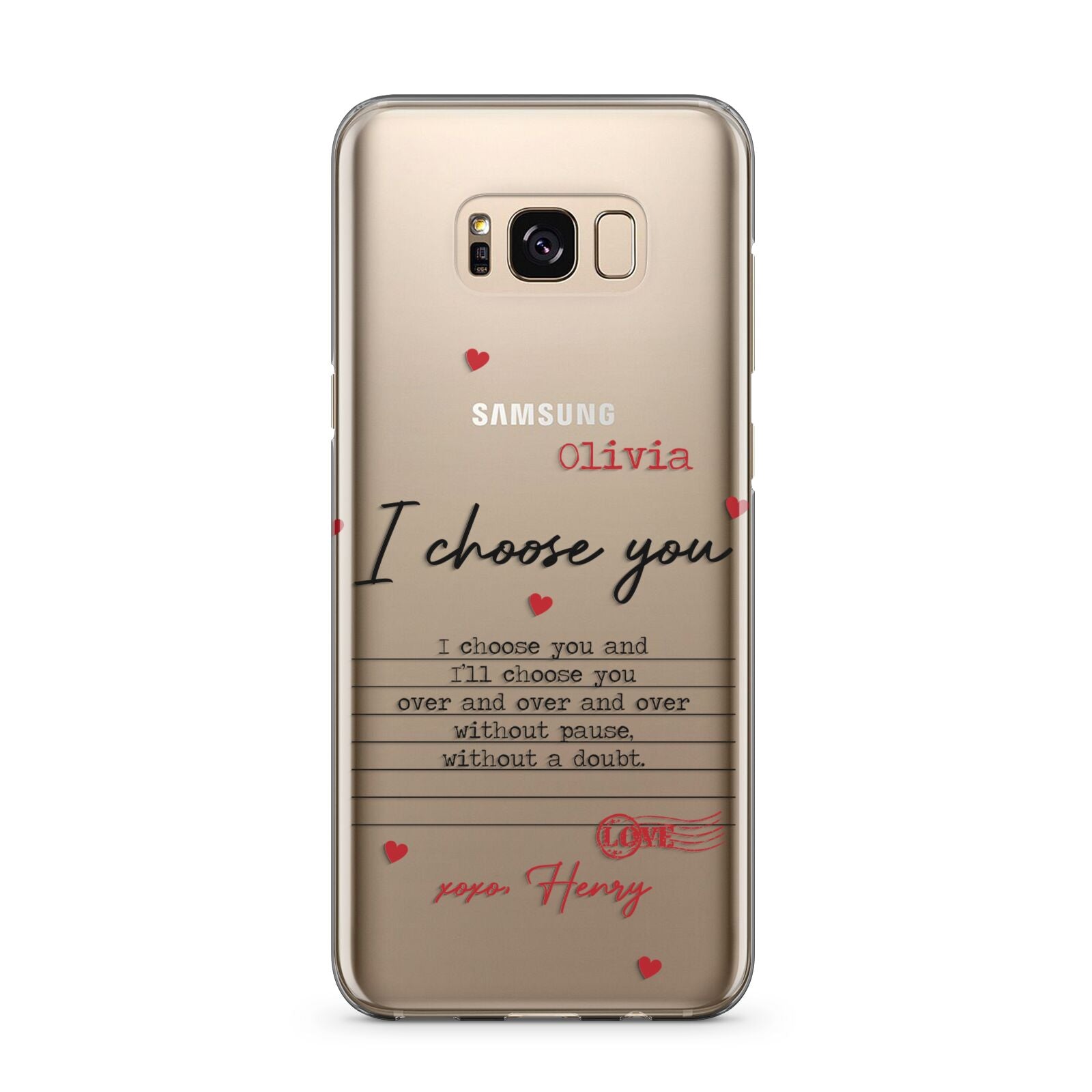 Custom Love Letter Samsung Galaxy S8 Plus Case