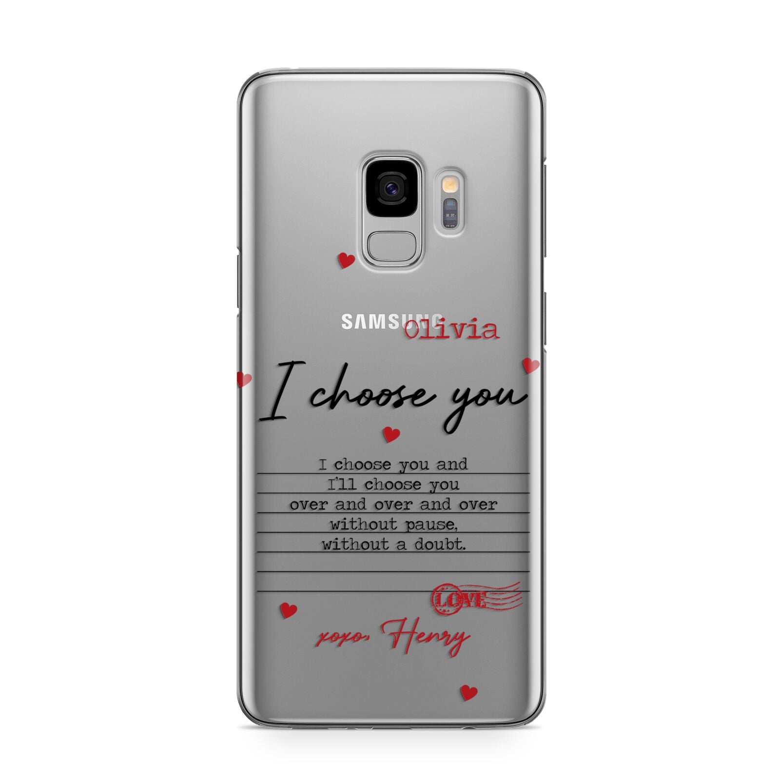 Custom Love Letter Samsung Galaxy S9 Case