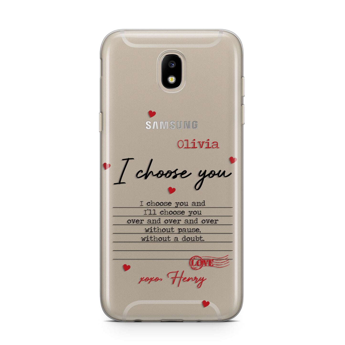 Custom Love Letter Samsung J5 2017 Case