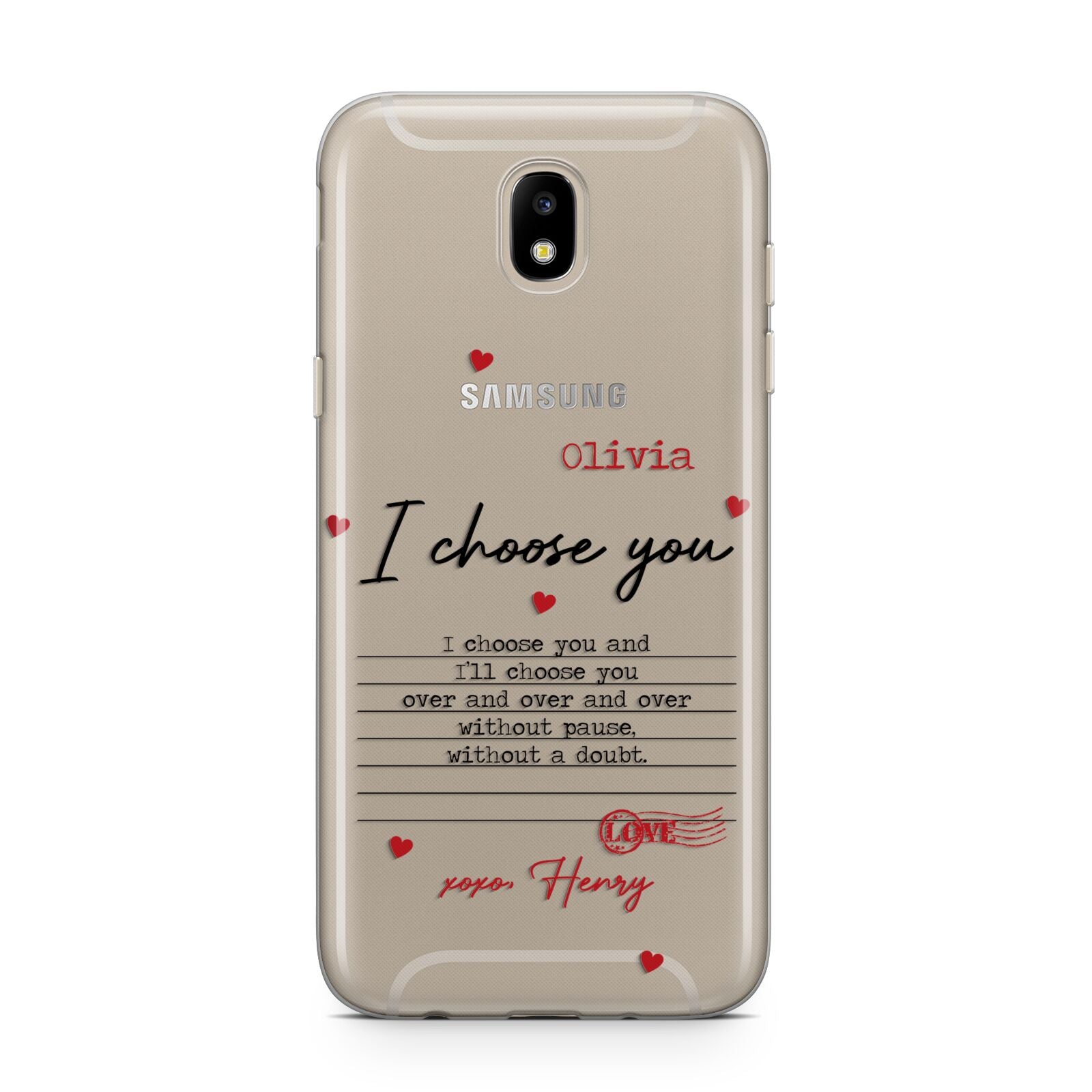 Custom Love Letter Samsung J5 2017 Case