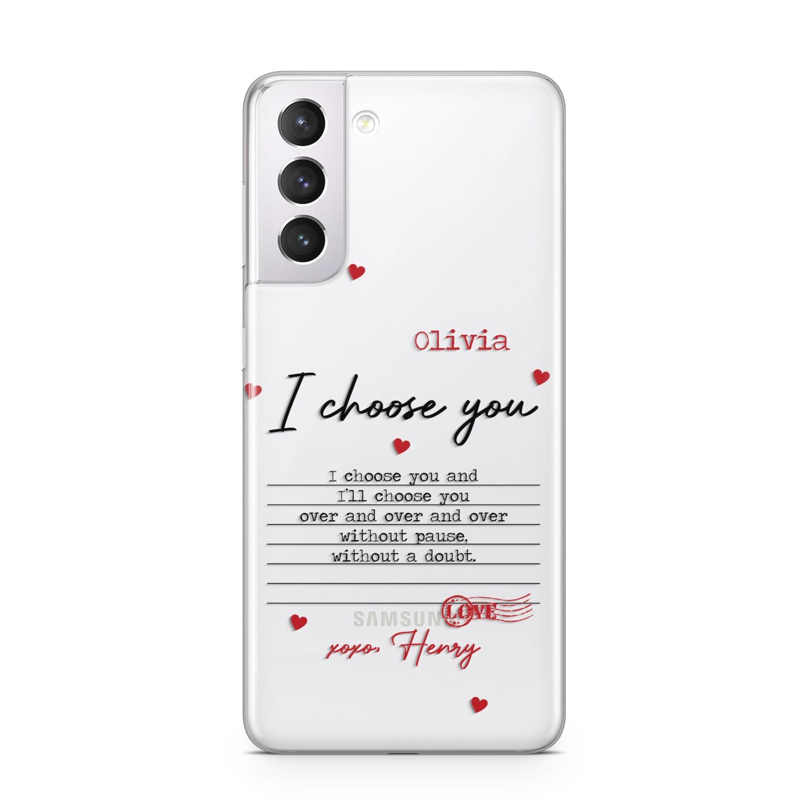 Custom Love Letter Samsung S21 Case