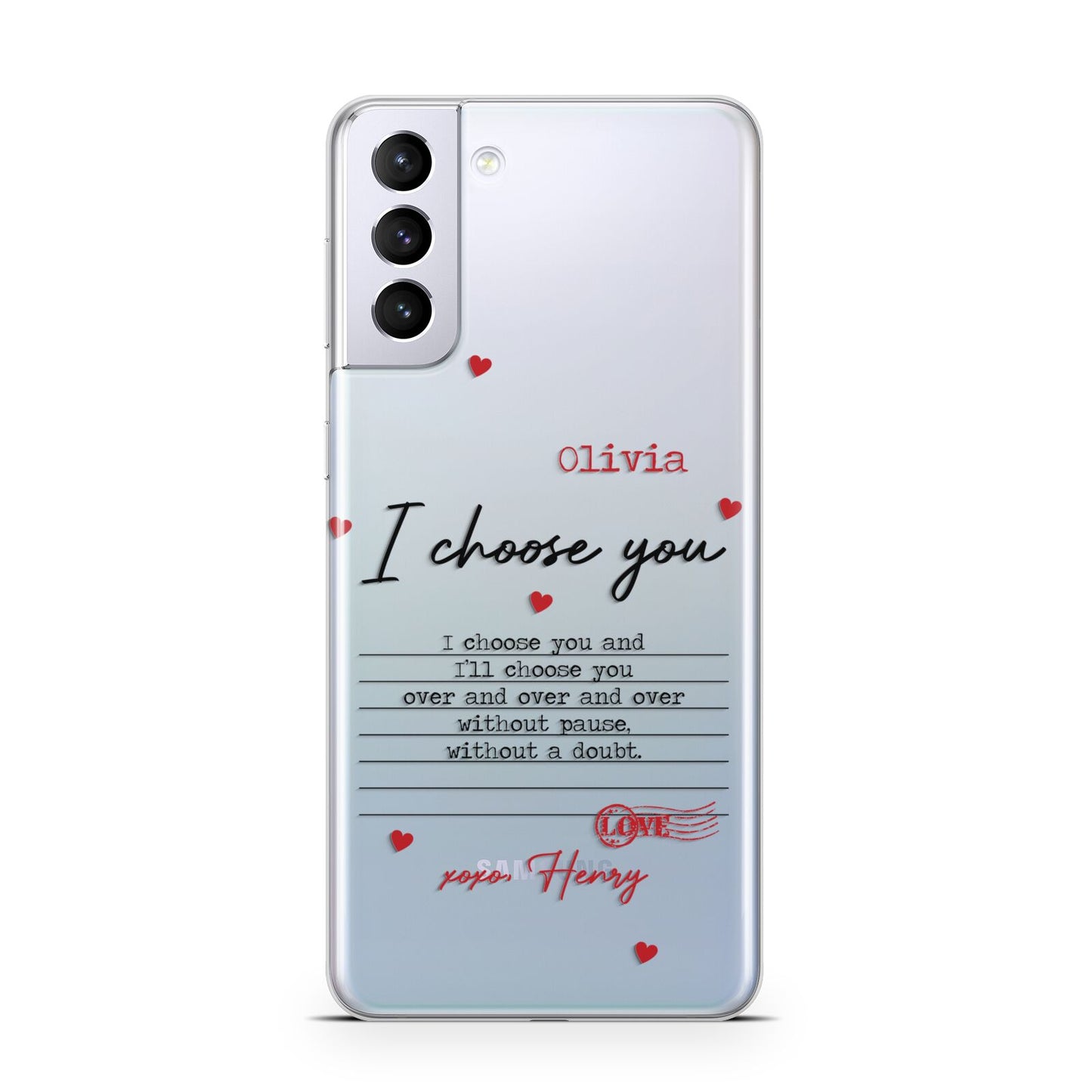 Custom Love Letter Samsung S21 Plus Case