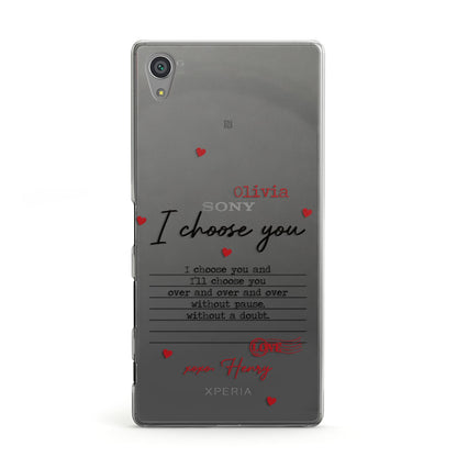 Custom Love Letter Sony Xperia Case