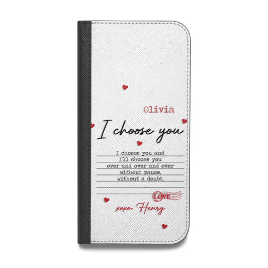 Custom Love Letter Vegan Leather Flip Samsung Case