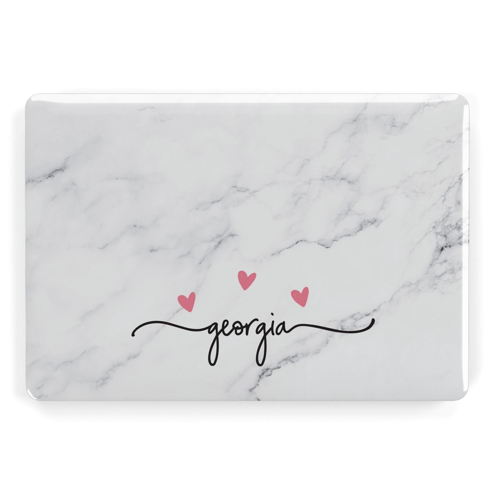 Custom Marble with Handwriting Text Apple MacBook Case