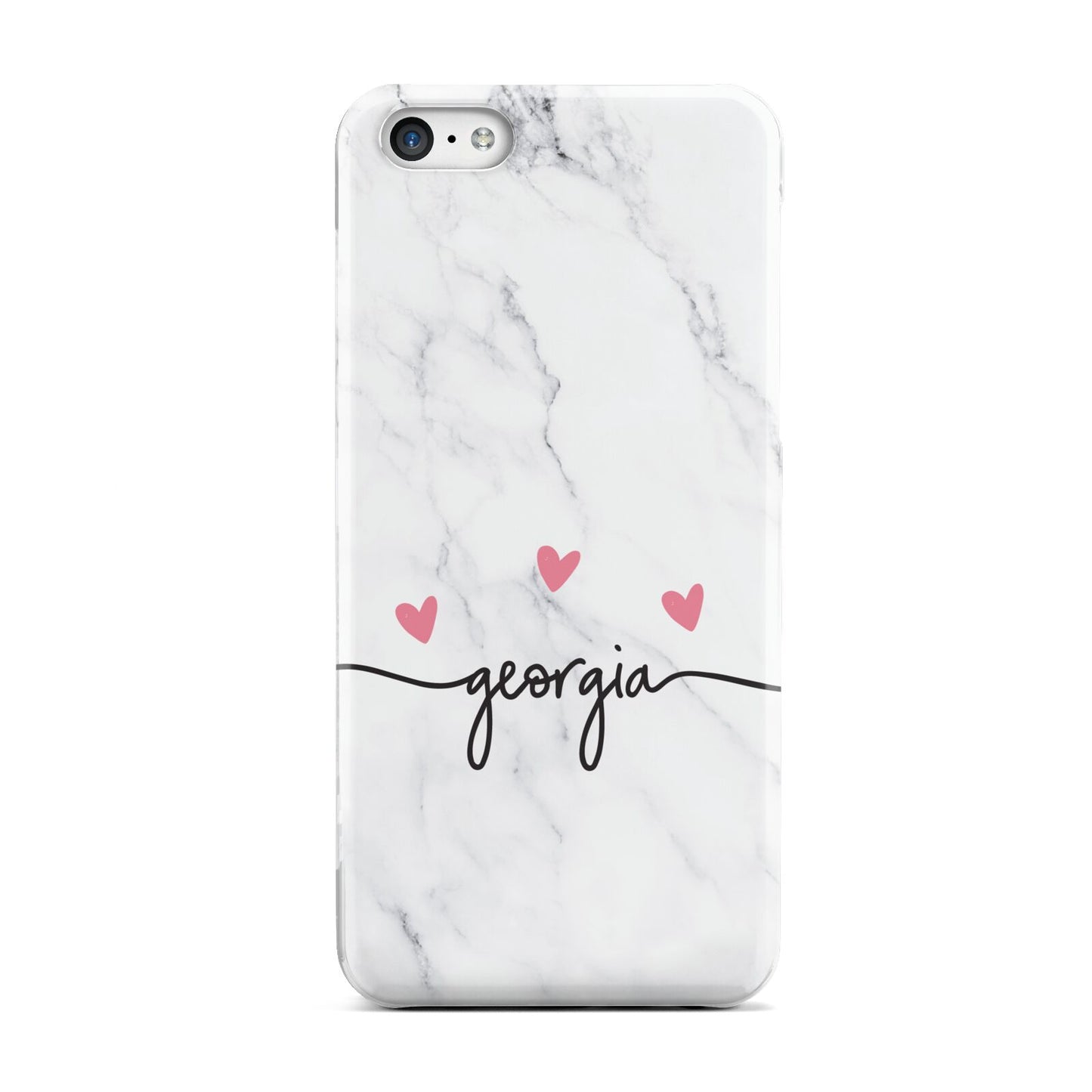 Custom Marble with Handwriting Text Apple iPhone 5c Case