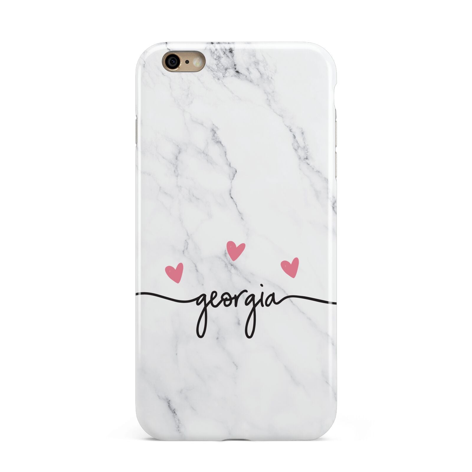 Custom Marble with Handwriting Text Apple iPhone 6 Plus 3D Tough Case