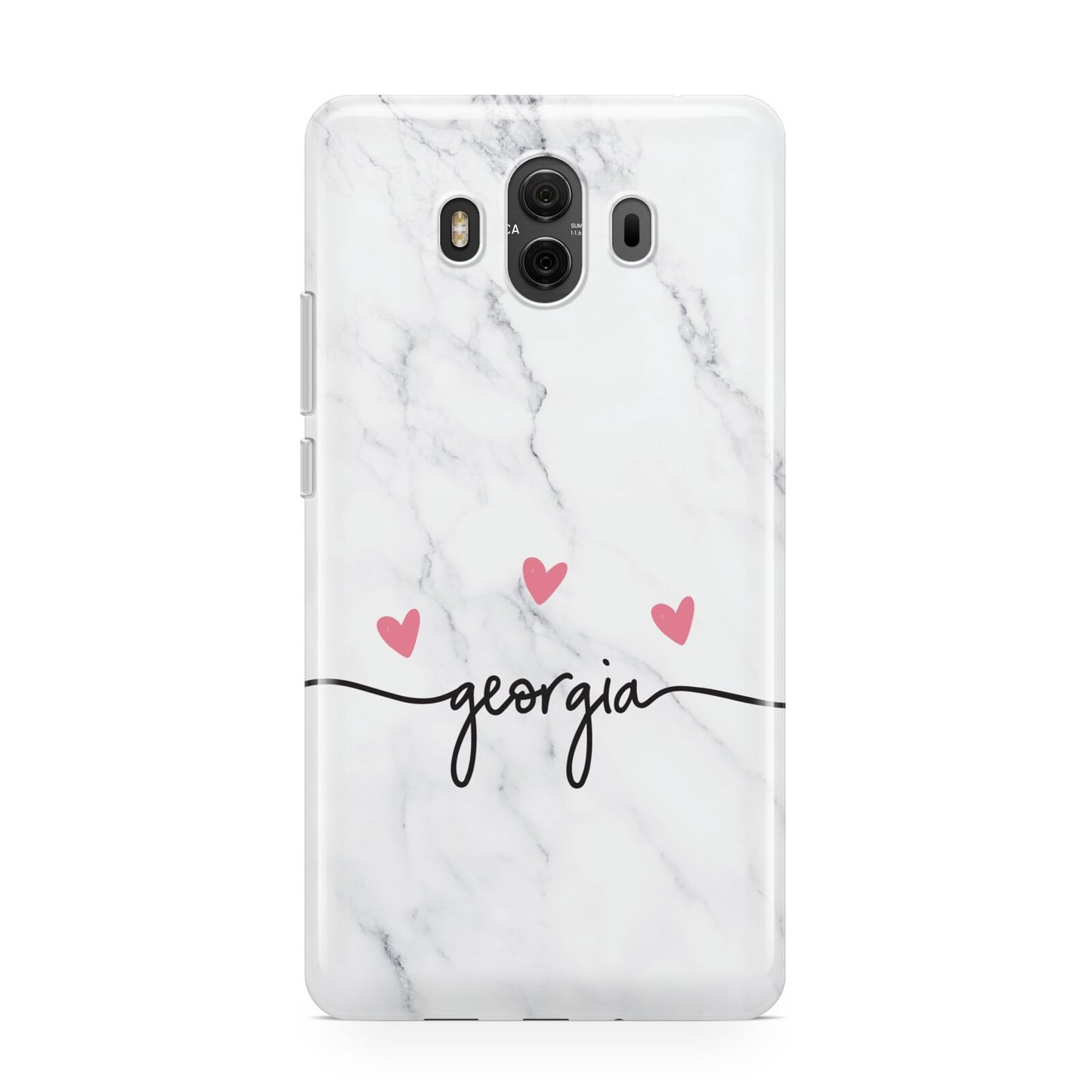 Custom Marble with Handwriting Text Huawei Mate 10 Protective Phone Case