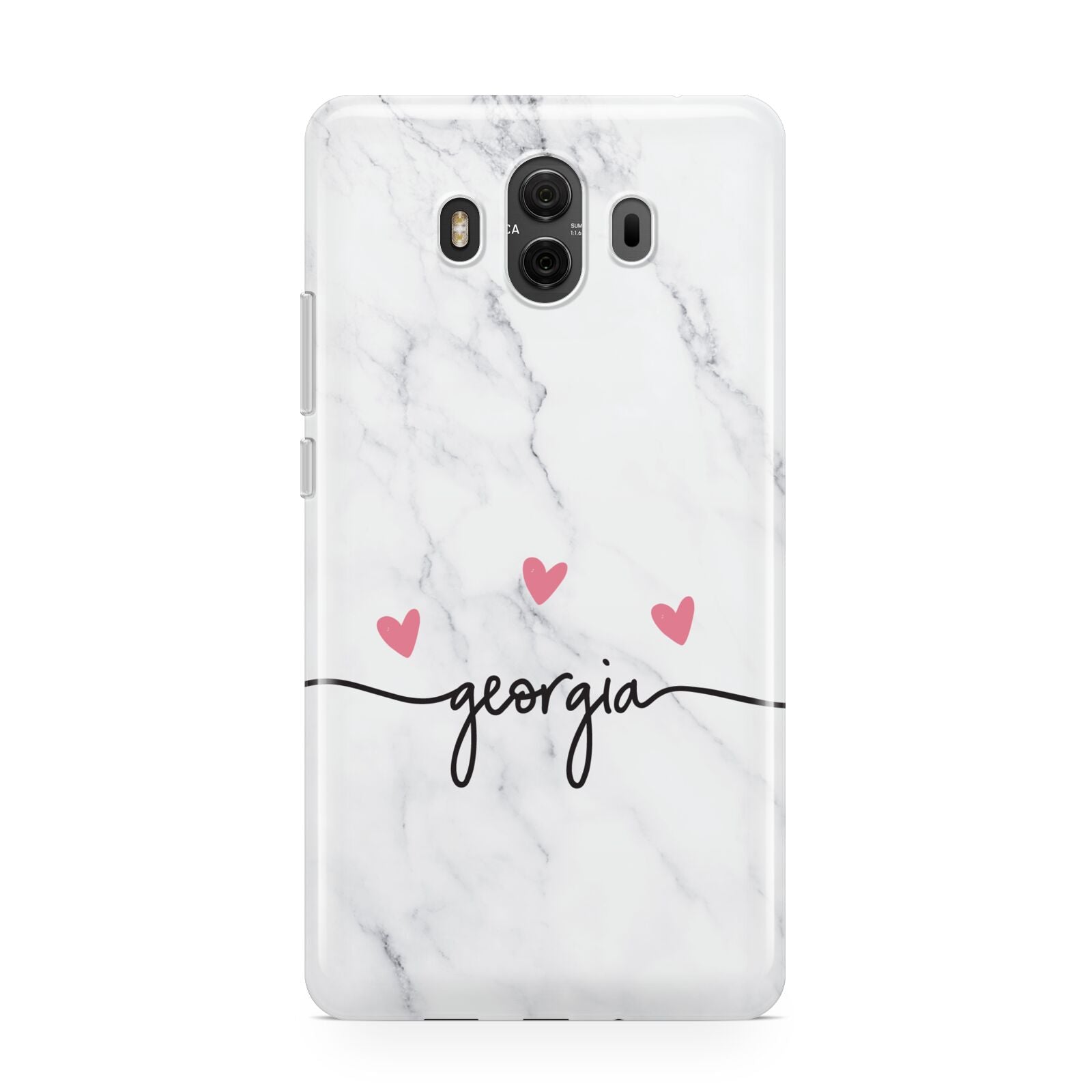 Custom Marble with Handwriting Text Huawei Mate 10 Protective Phone Case