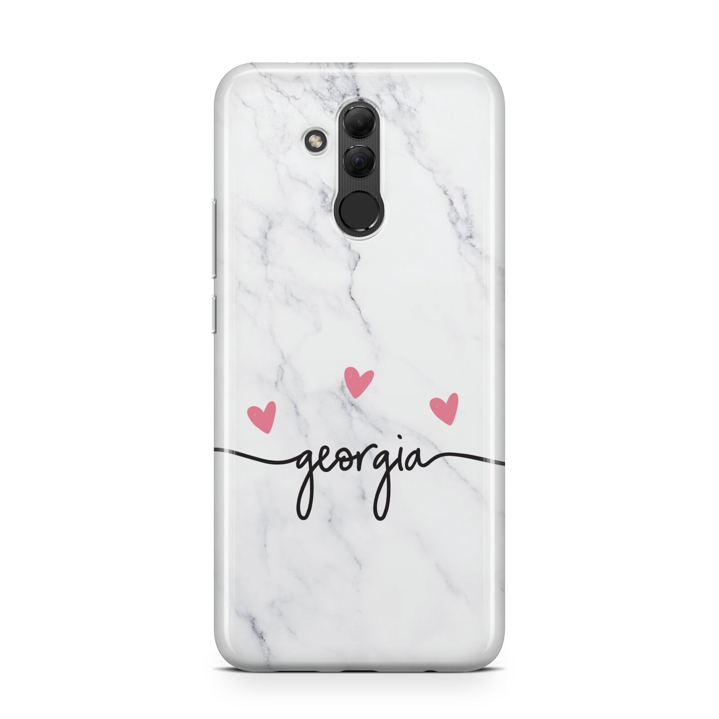 Custom Marble with Handwriting Text Huawei Mate 20 Lite