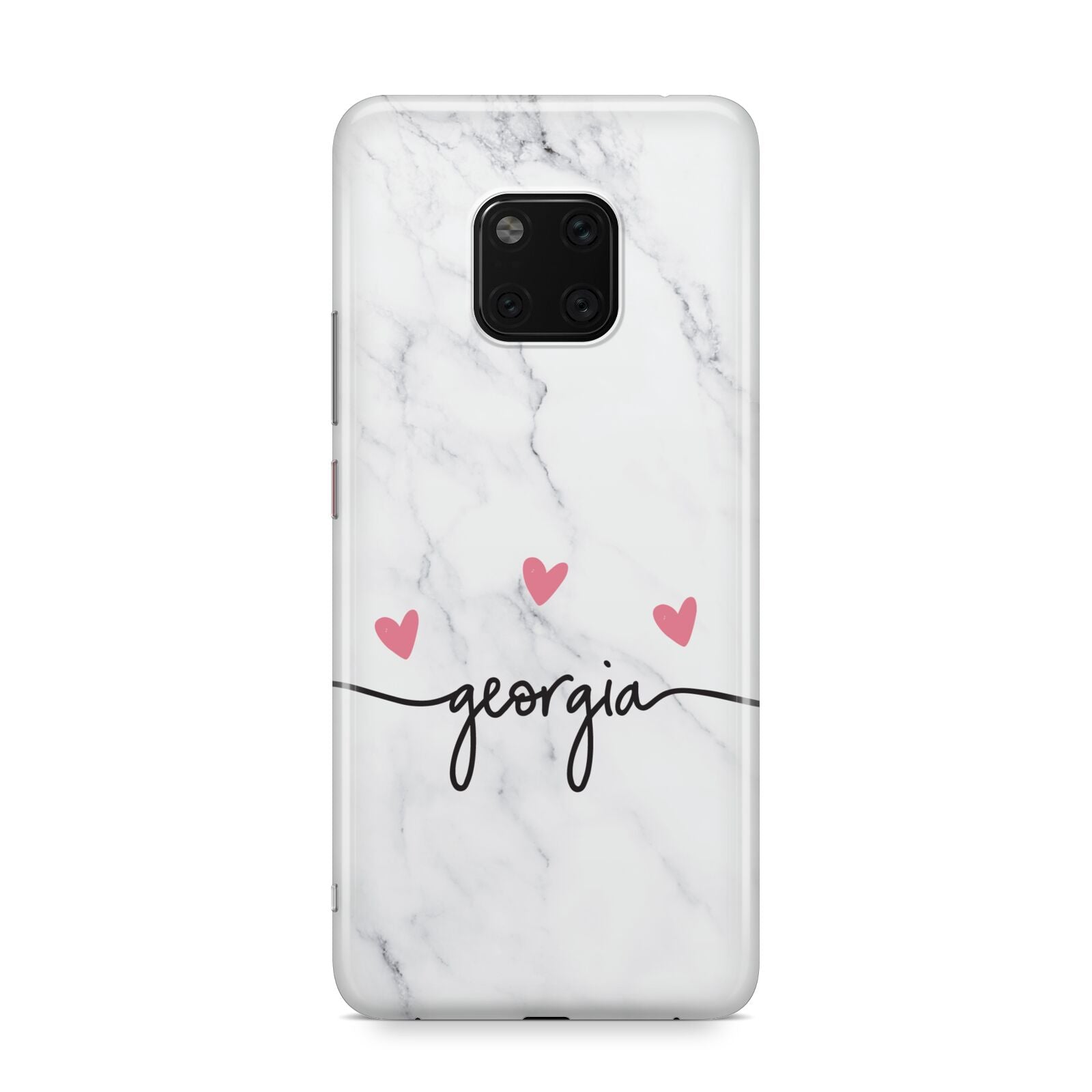 Custom Marble with Handwriting Text Huawei Mate 20 Pro Phone Case