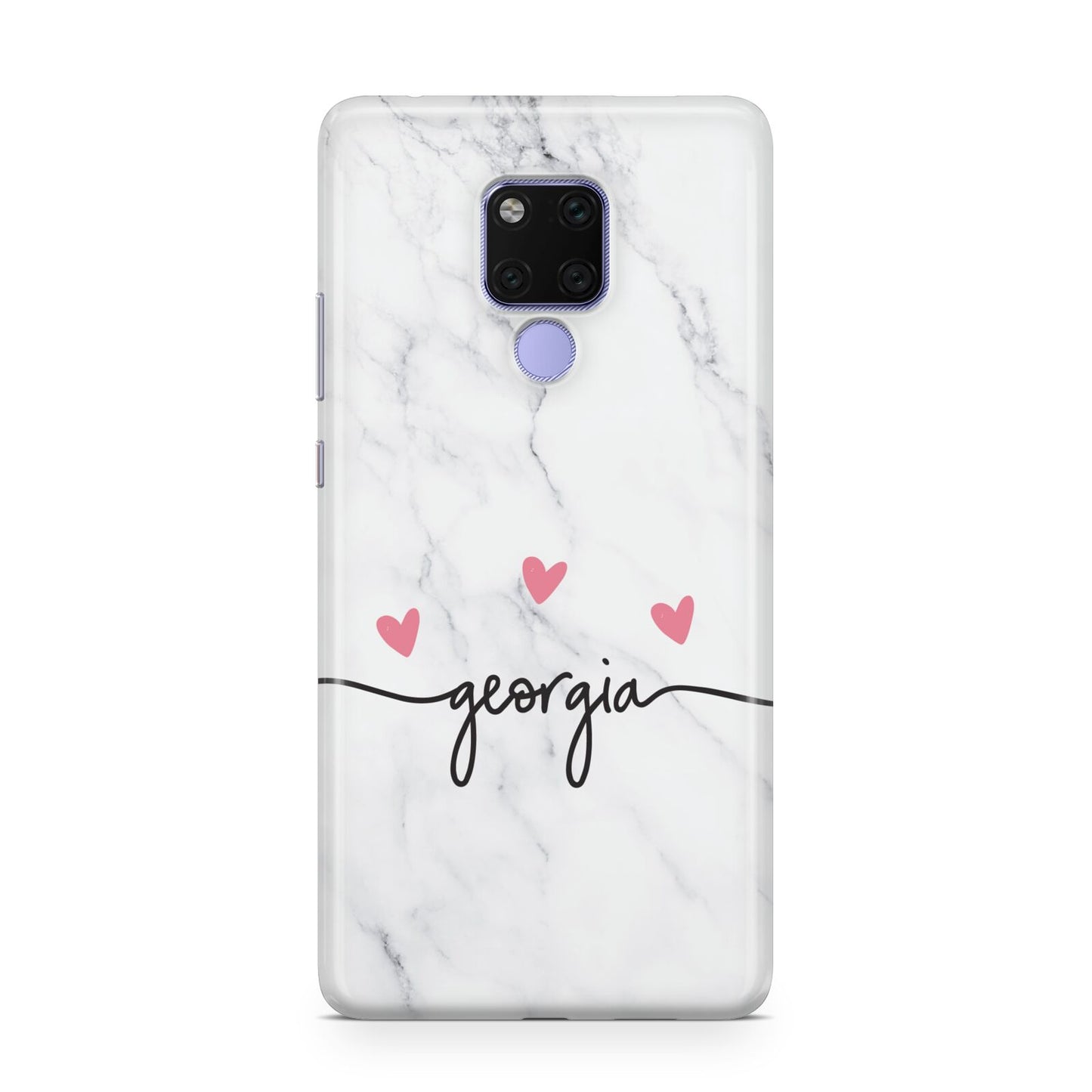 Custom Marble with Handwriting Text Huawei Mate 20X Phone Case