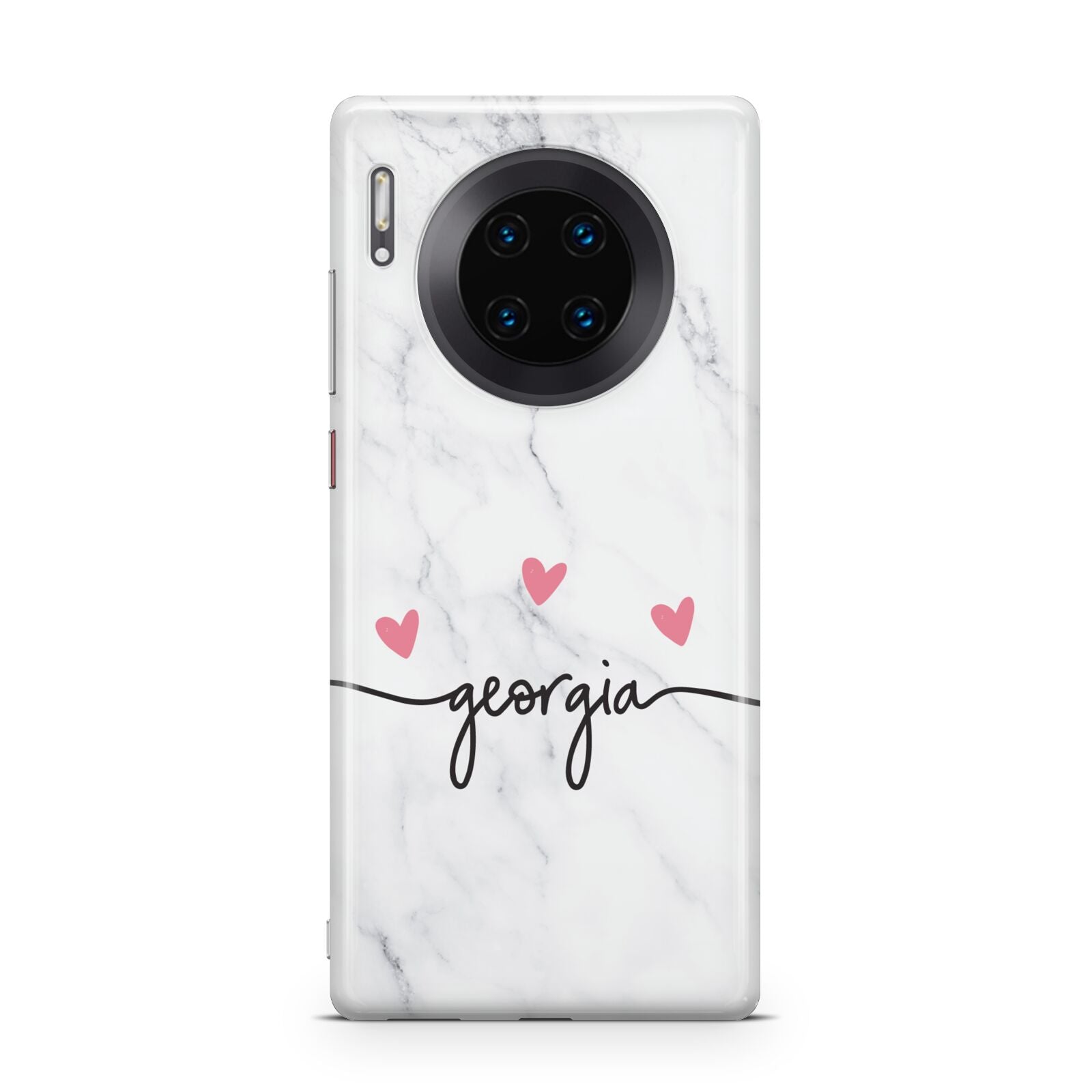 Custom Marble with Handwriting Text Huawei Mate 30 Pro Phone Case