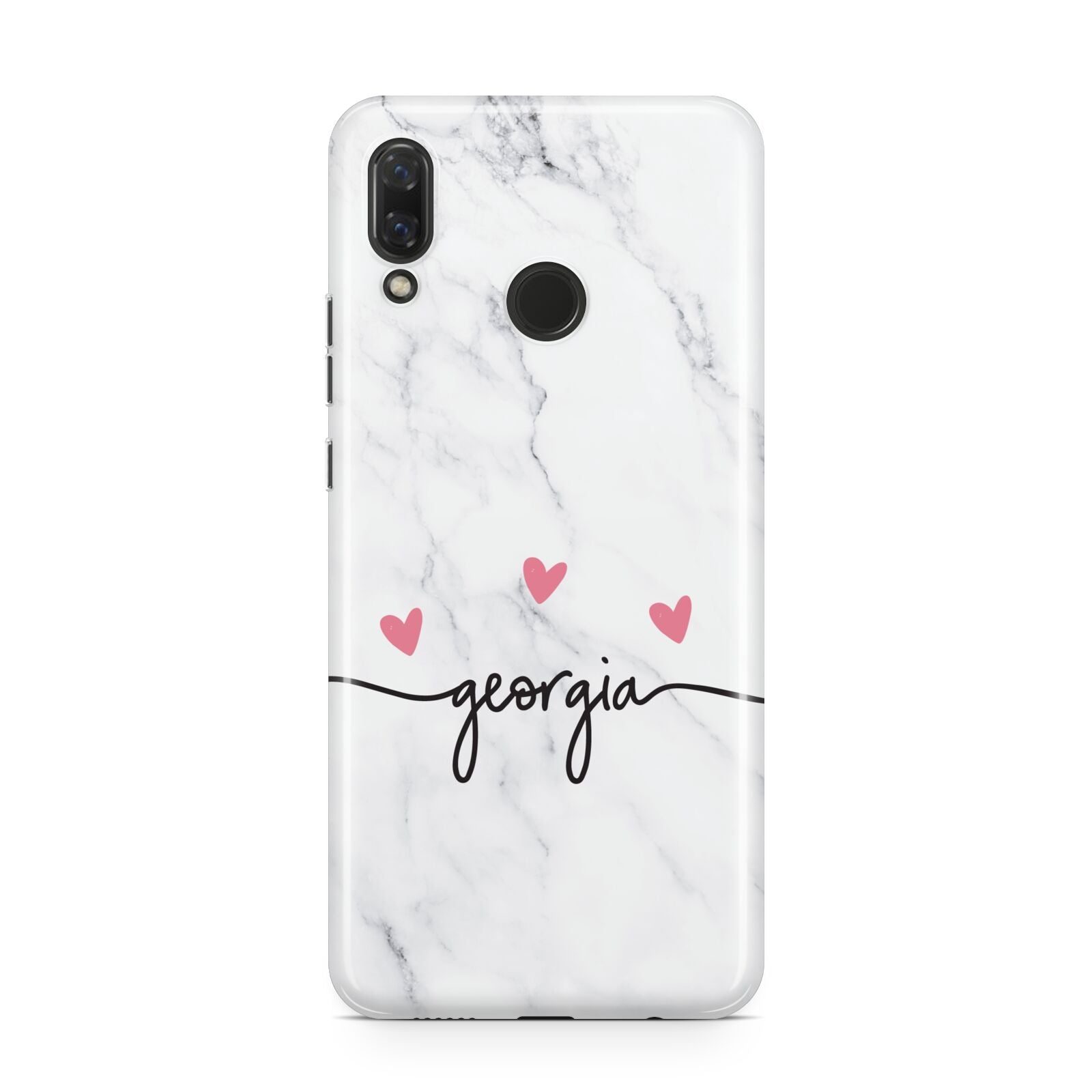 Custom Marble with Handwriting Text Huawei Nova 3 Phone Case