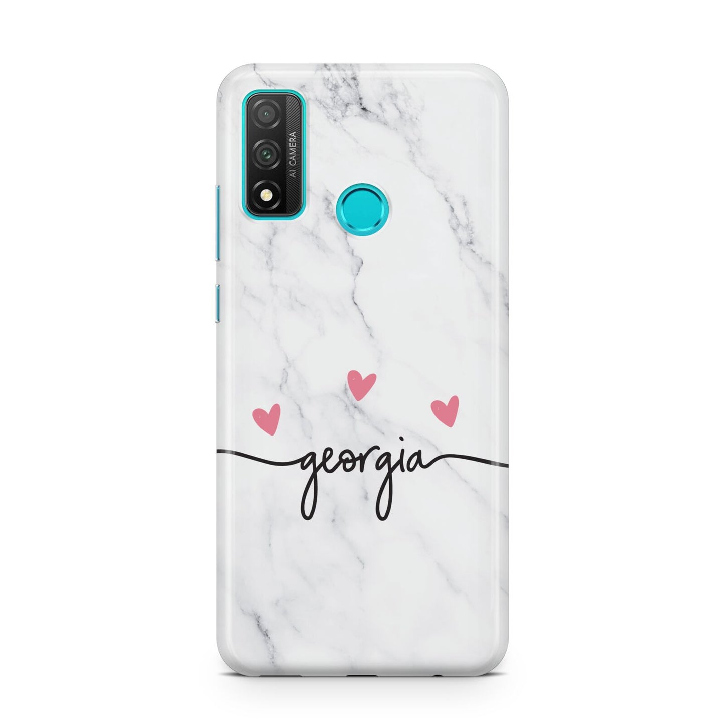 Custom Marble with Handwriting Text Huawei P Smart 2020