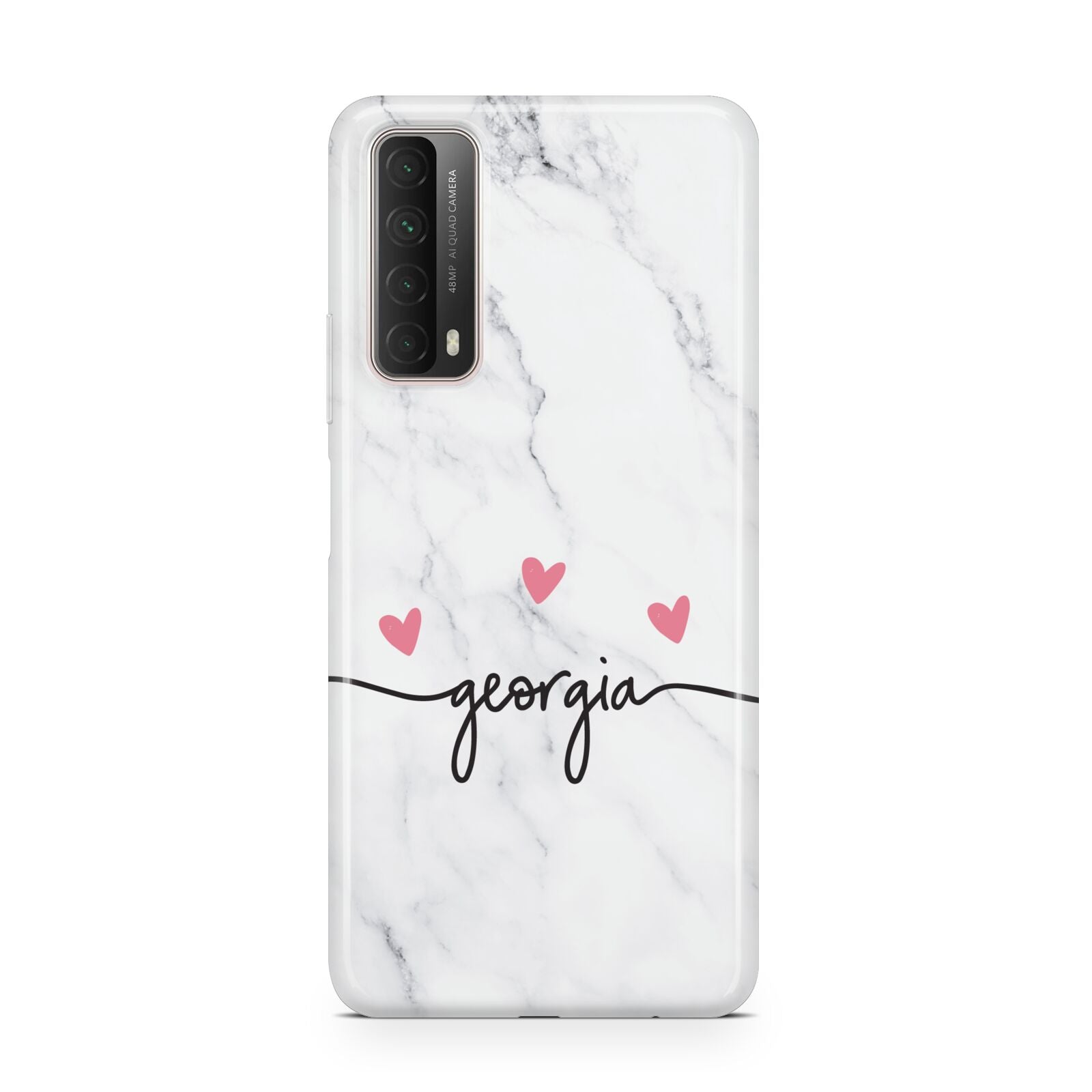 Custom Marble with Handwriting Text Huawei P Smart 2021