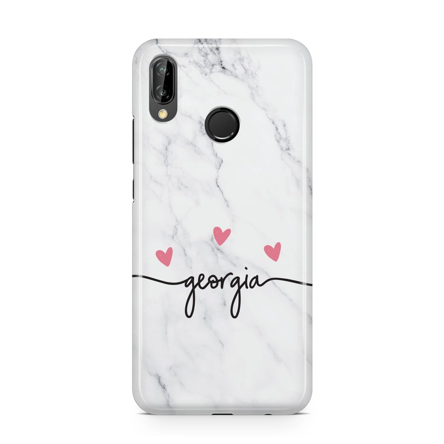 Custom Marble with Handwriting Text Huawei P20 Lite Phone Case