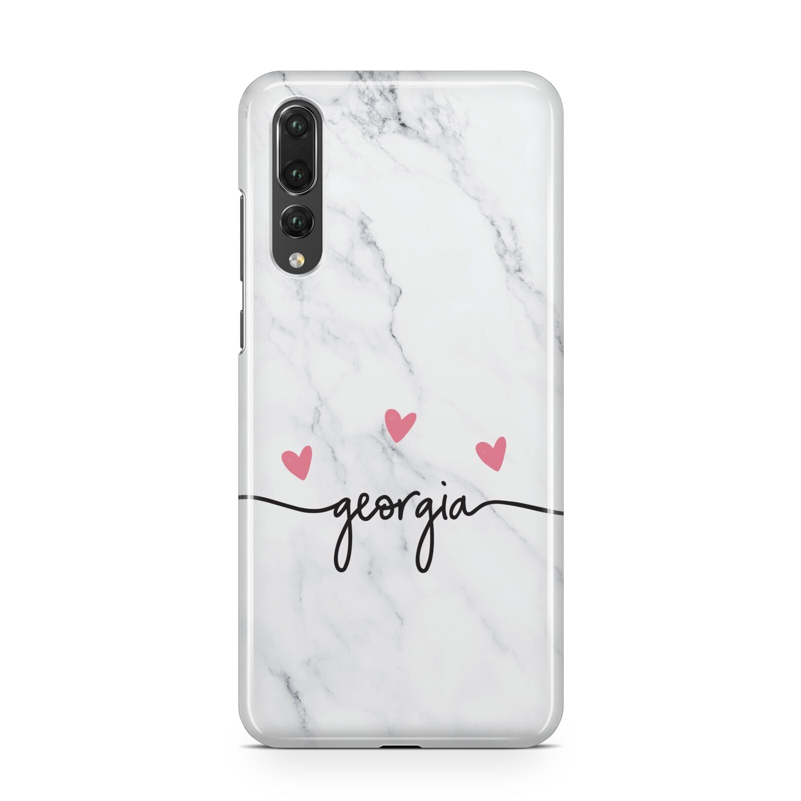 Custom Marble with Handwriting Text Huawei P20 Pro Phone Case