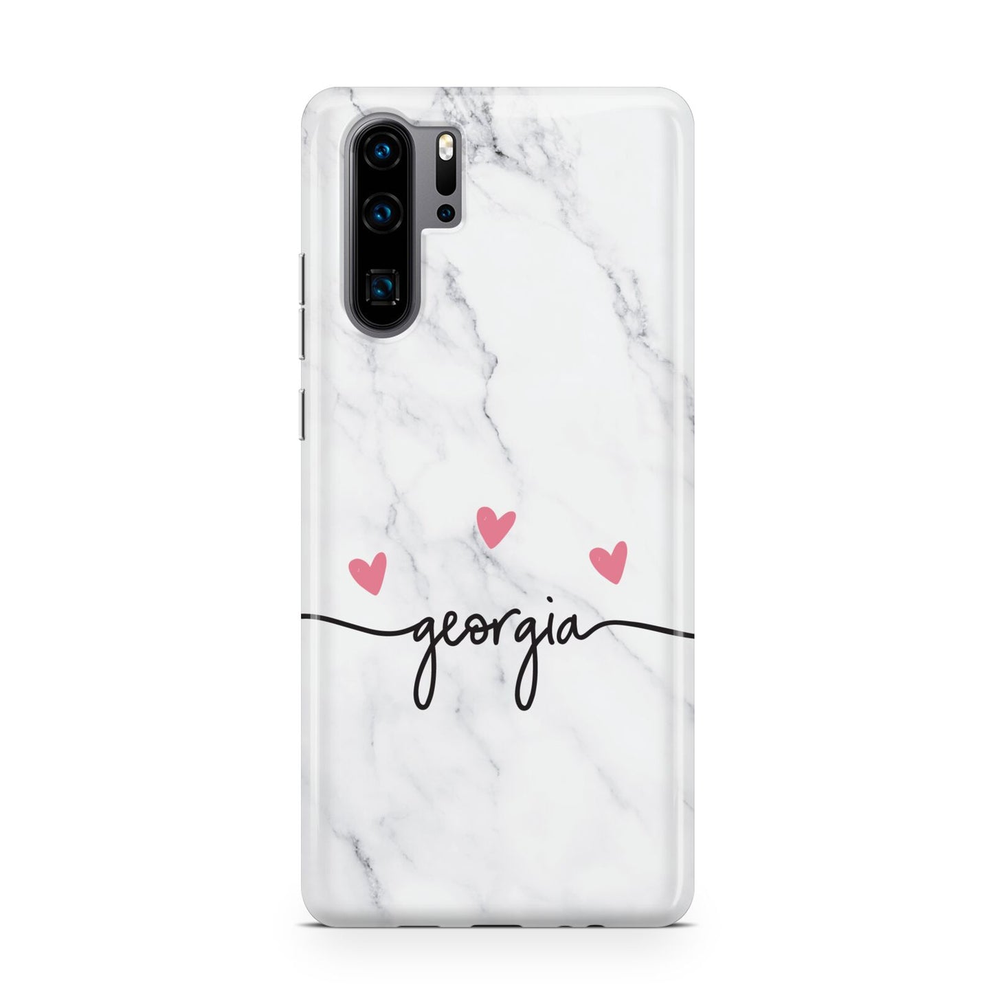 Custom Marble with Handwriting Text Huawei P30 Pro Phone Case