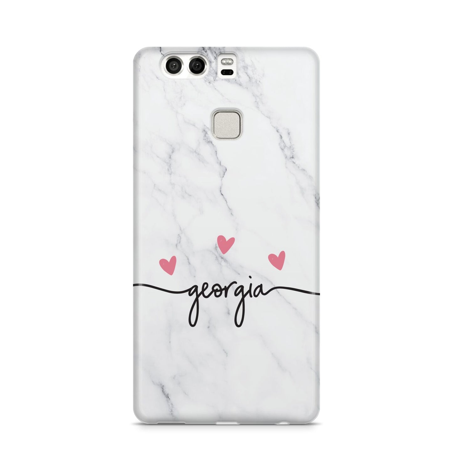 Custom Marble with Handwriting Text Huawei P9 Case