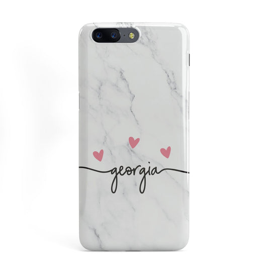 Custom Marble with Handwriting Text OnePlus Case