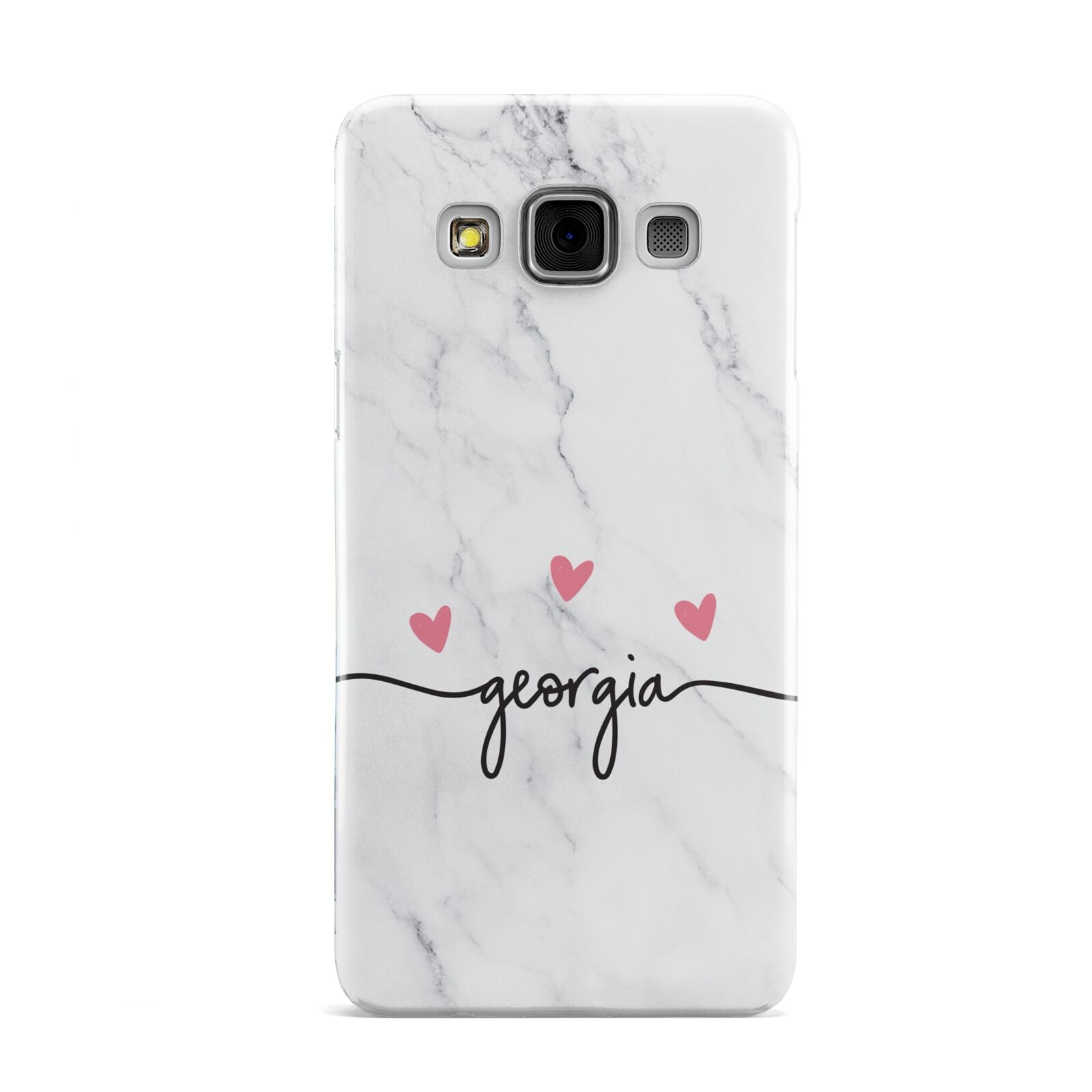 Custom Marble with Handwriting Text Samsung Galaxy A3 Case