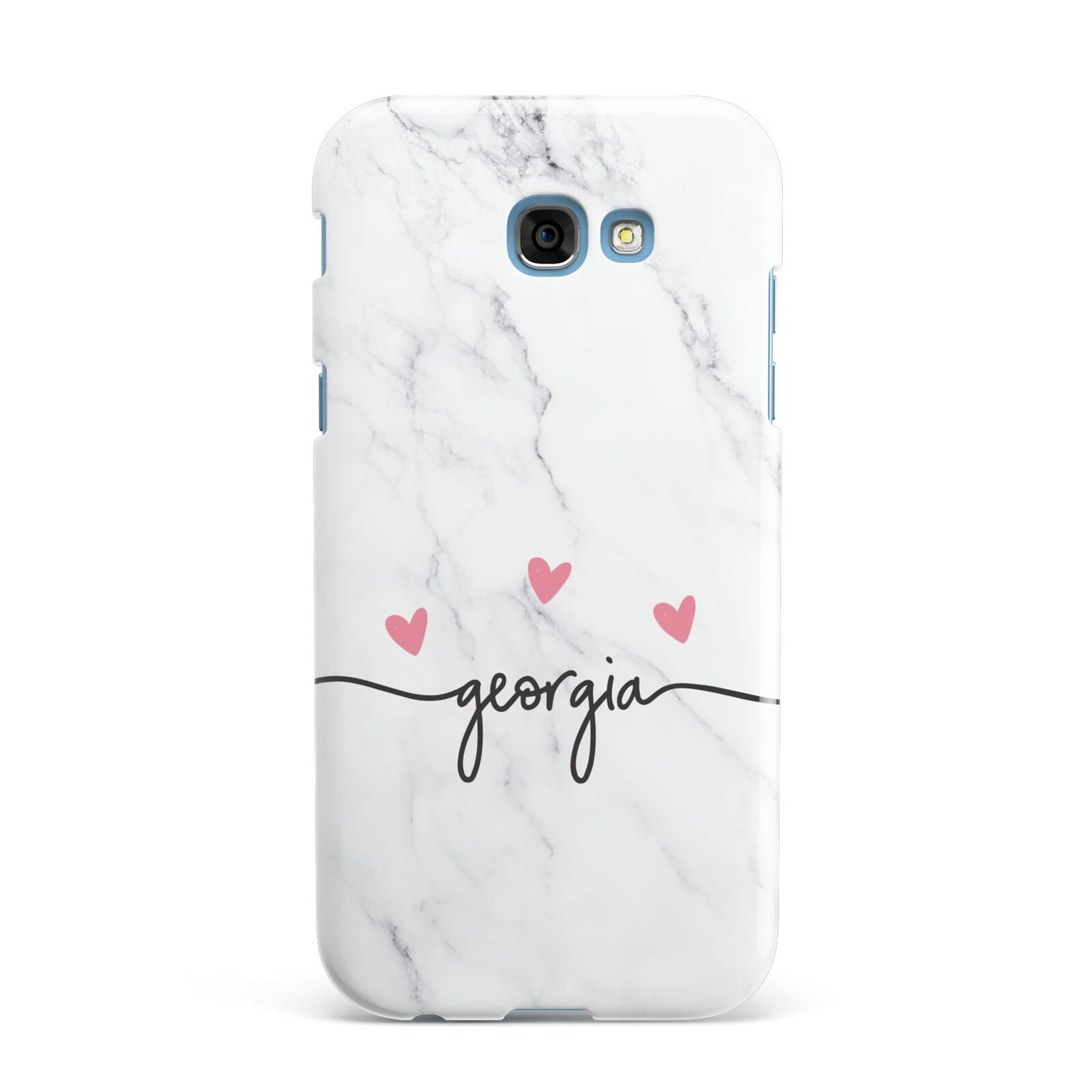 Custom Marble with Handwriting Text Samsung Galaxy A7 2017 Case