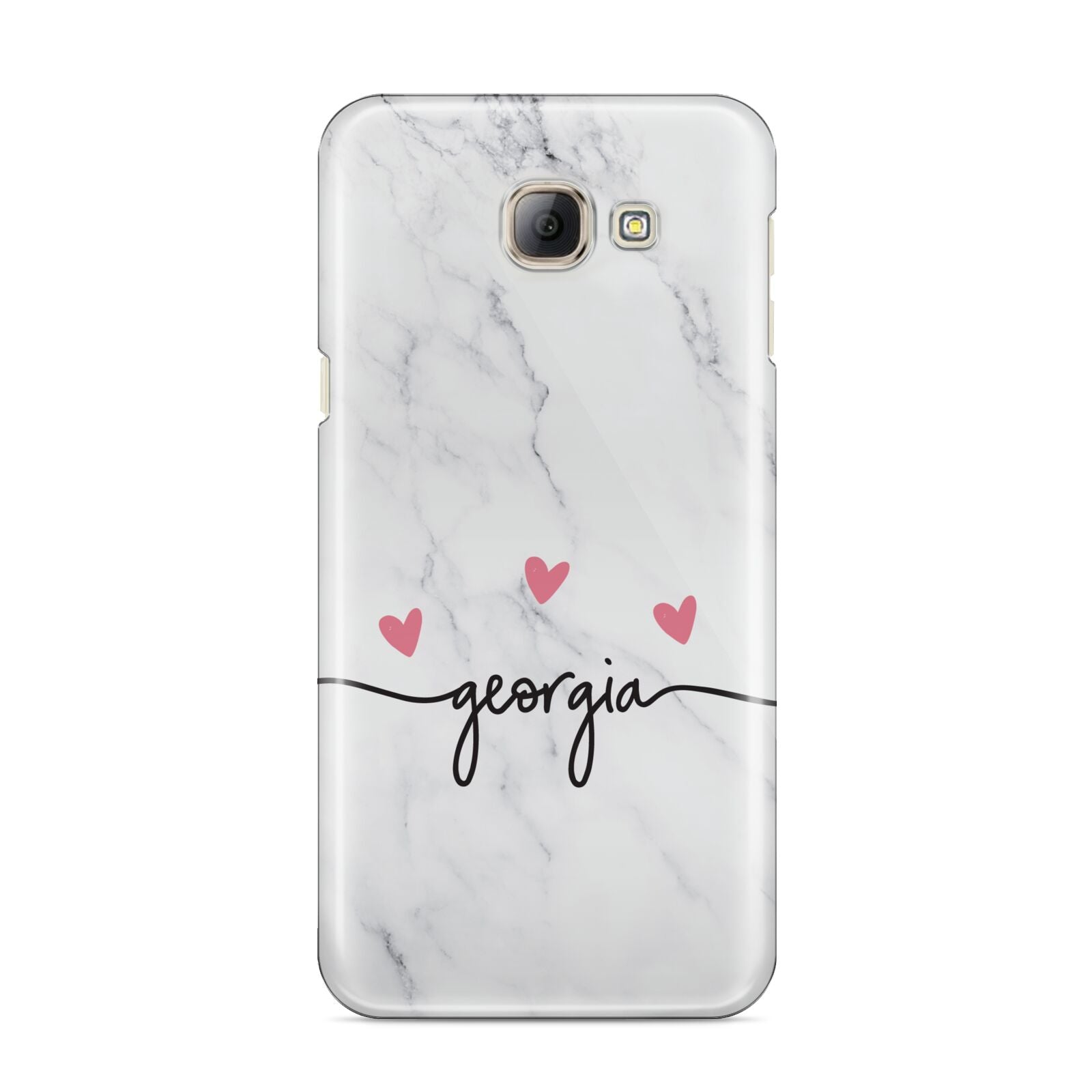 Custom Marble with Handwriting Text Samsung Galaxy A8 2016 Case