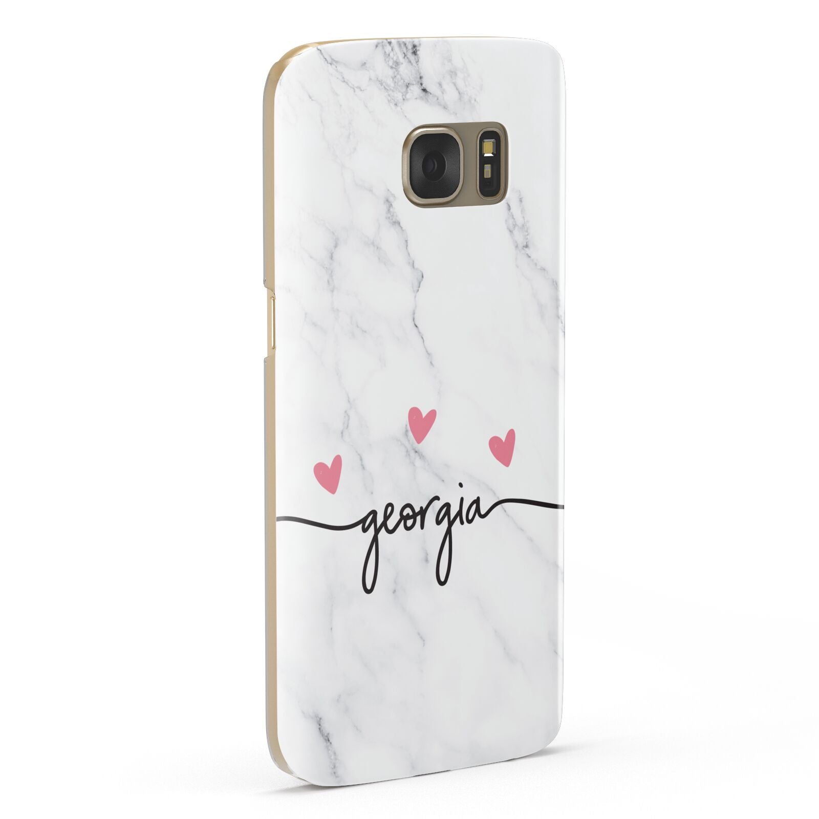 Custom Marble with Handwriting Text Samsung Galaxy Case Fourty Five Degrees