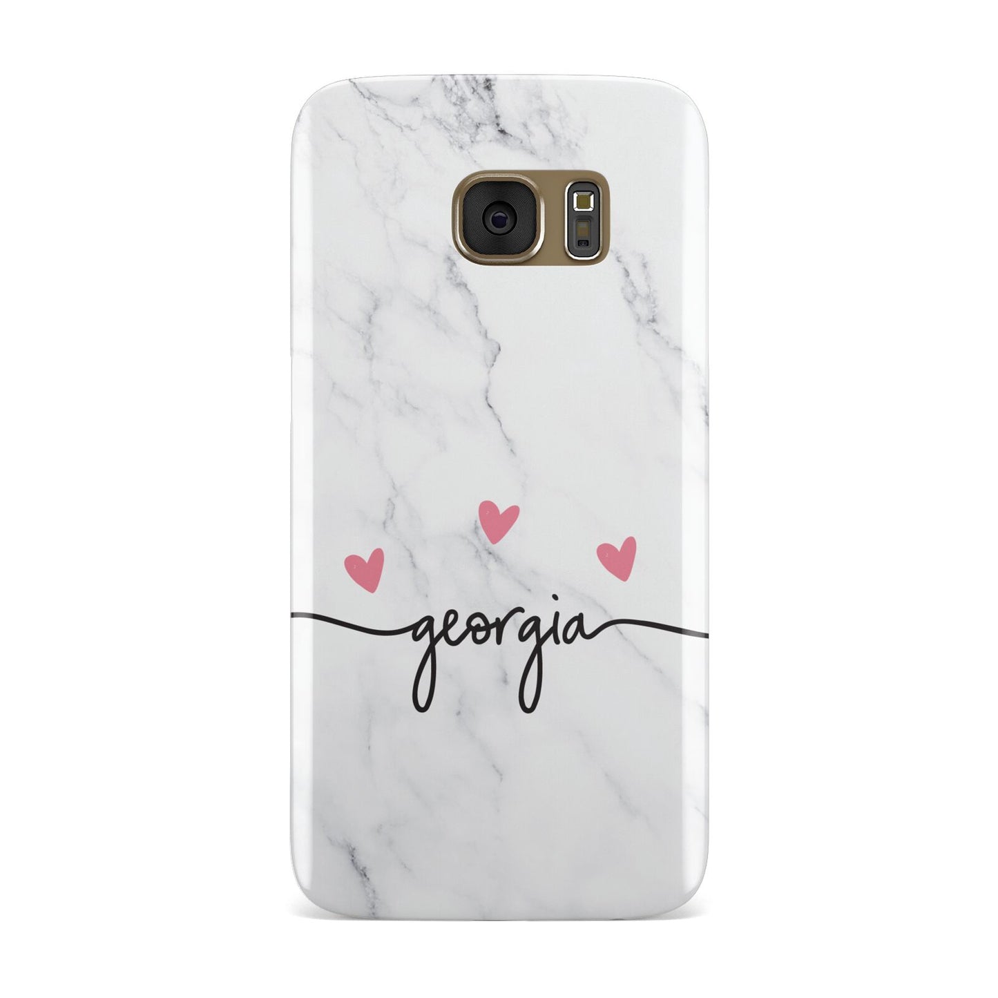 Custom Marble with Handwriting Text Samsung Galaxy Case