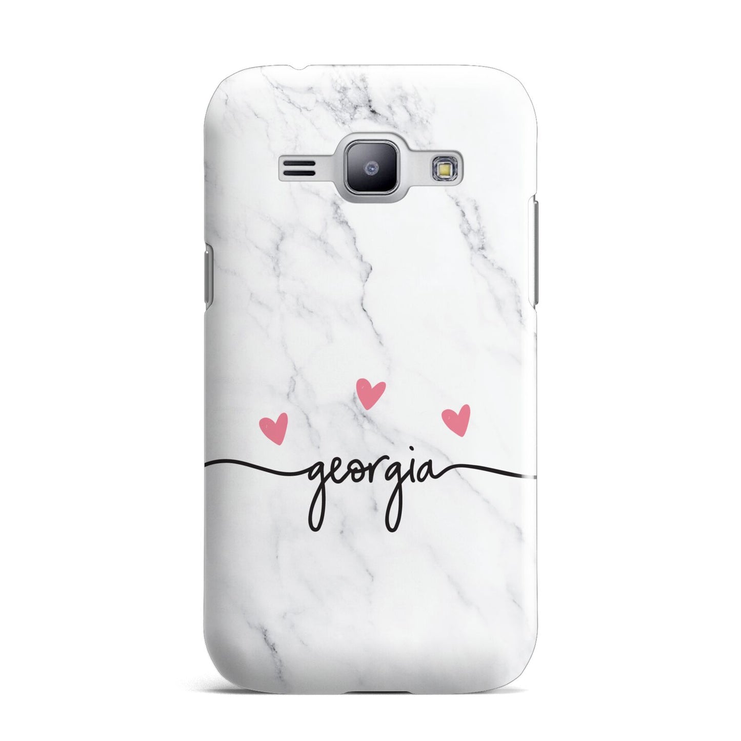 Custom Marble with Handwriting Text Samsung Galaxy J1 2015 Case