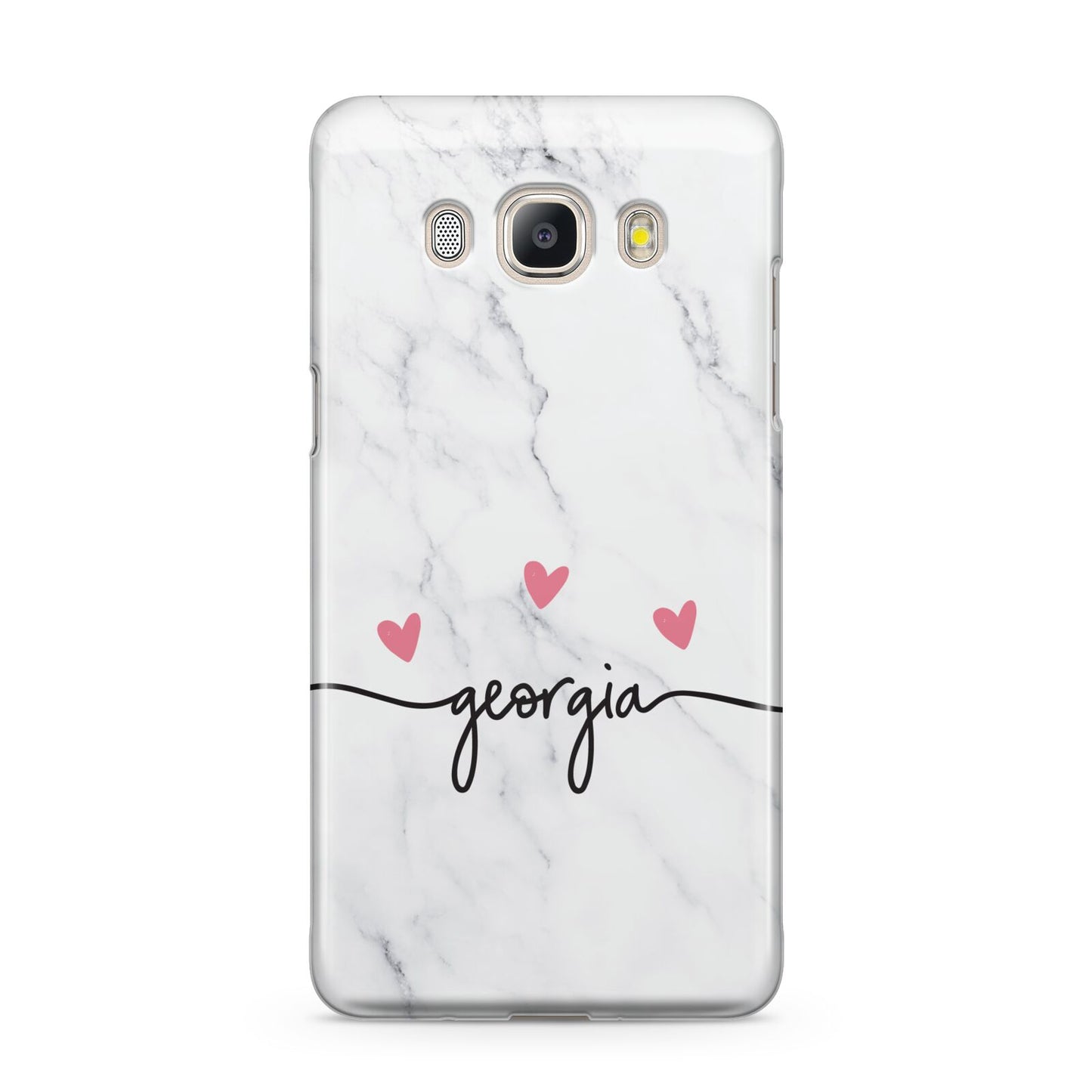 Custom Marble with Handwriting Text Samsung Galaxy J5 2016 Case