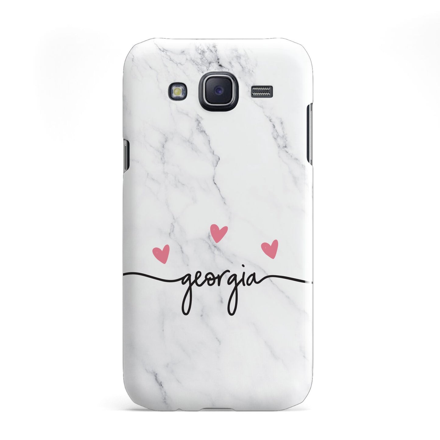 Custom Marble with Handwriting Text Samsung Galaxy J5 Case