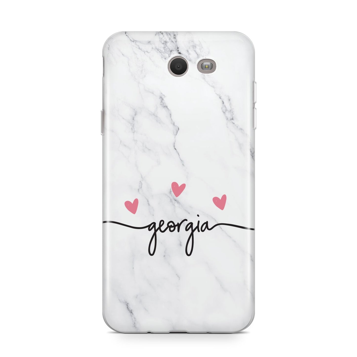 Custom Marble with Handwriting Text Samsung Galaxy J7 2017 Case