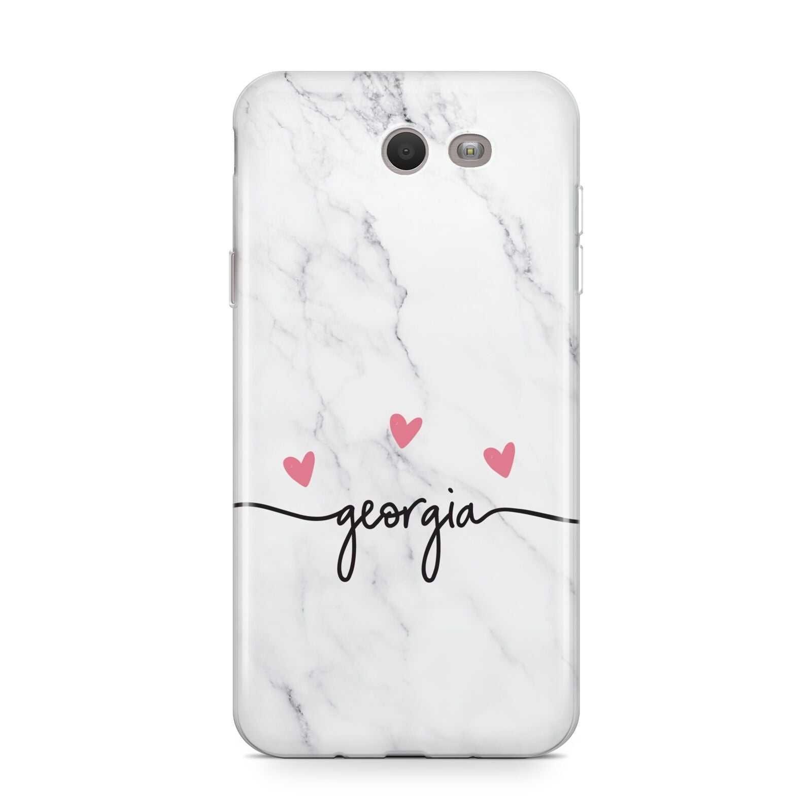 Custom Marble with Handwriting Text Samsung Galaxy J7 2017 Case