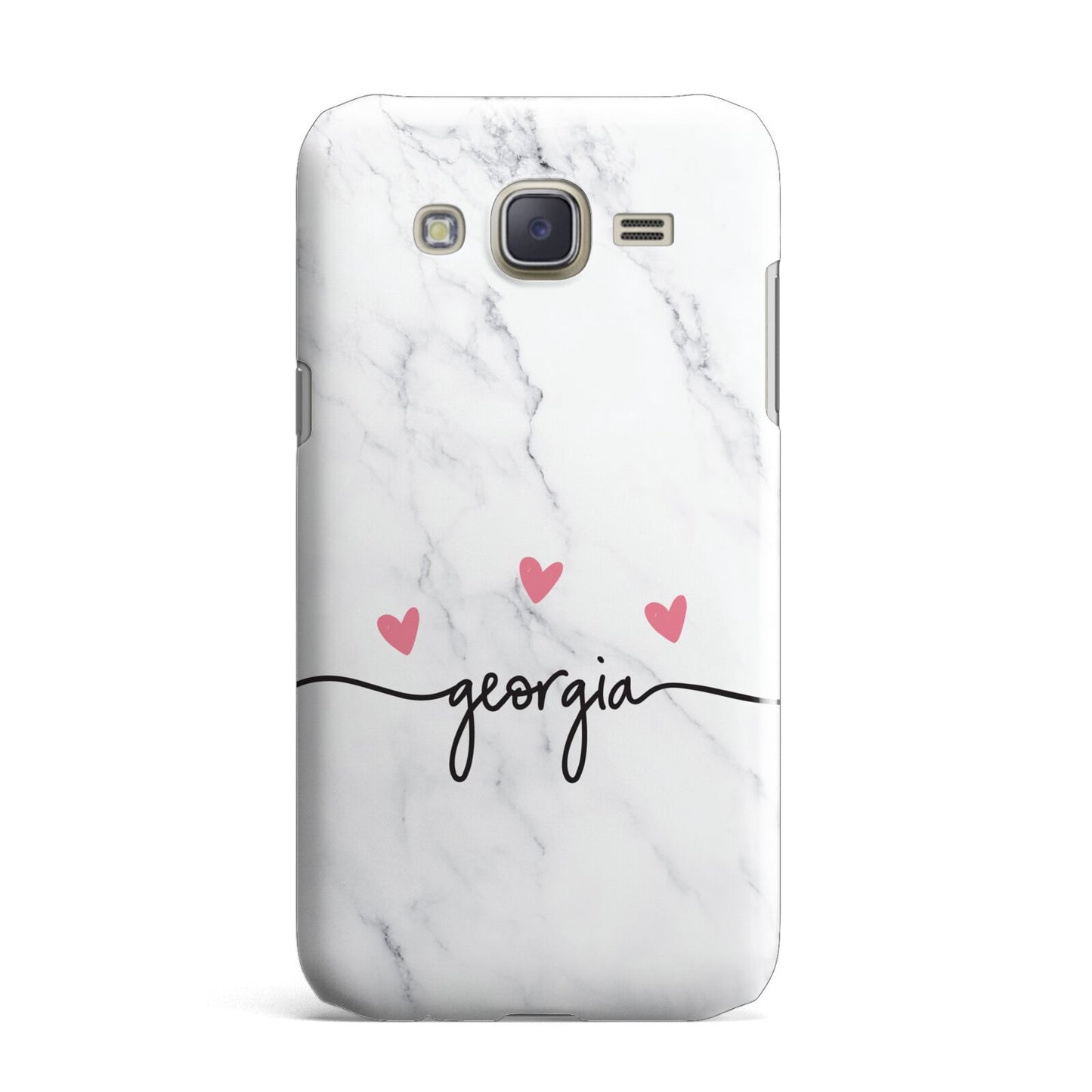 Custom Marble with Handwriting Text Samsung Galaxy J7 Case