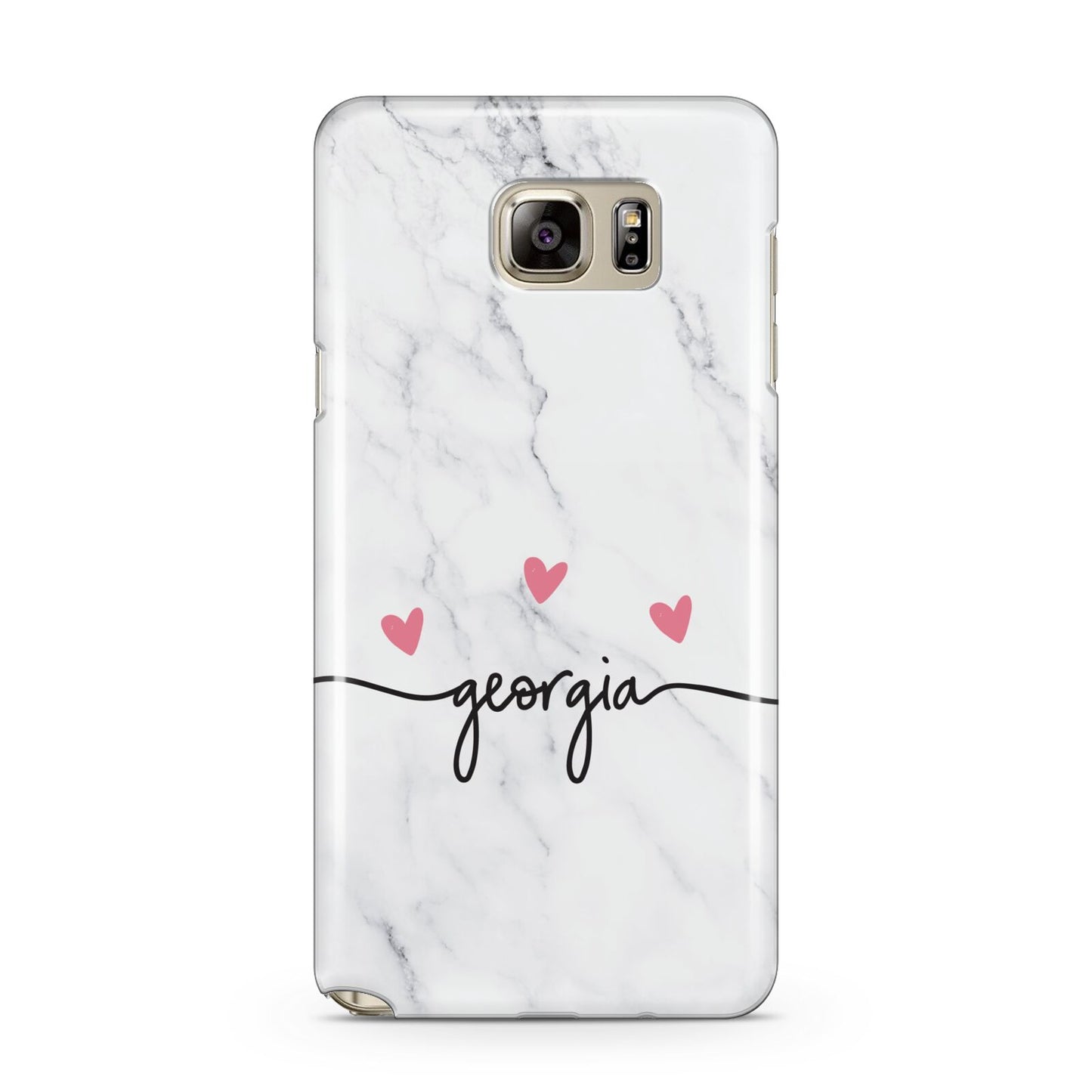 Custom Marble with Handwriting Text Samsung Galaxy Note 5 Case