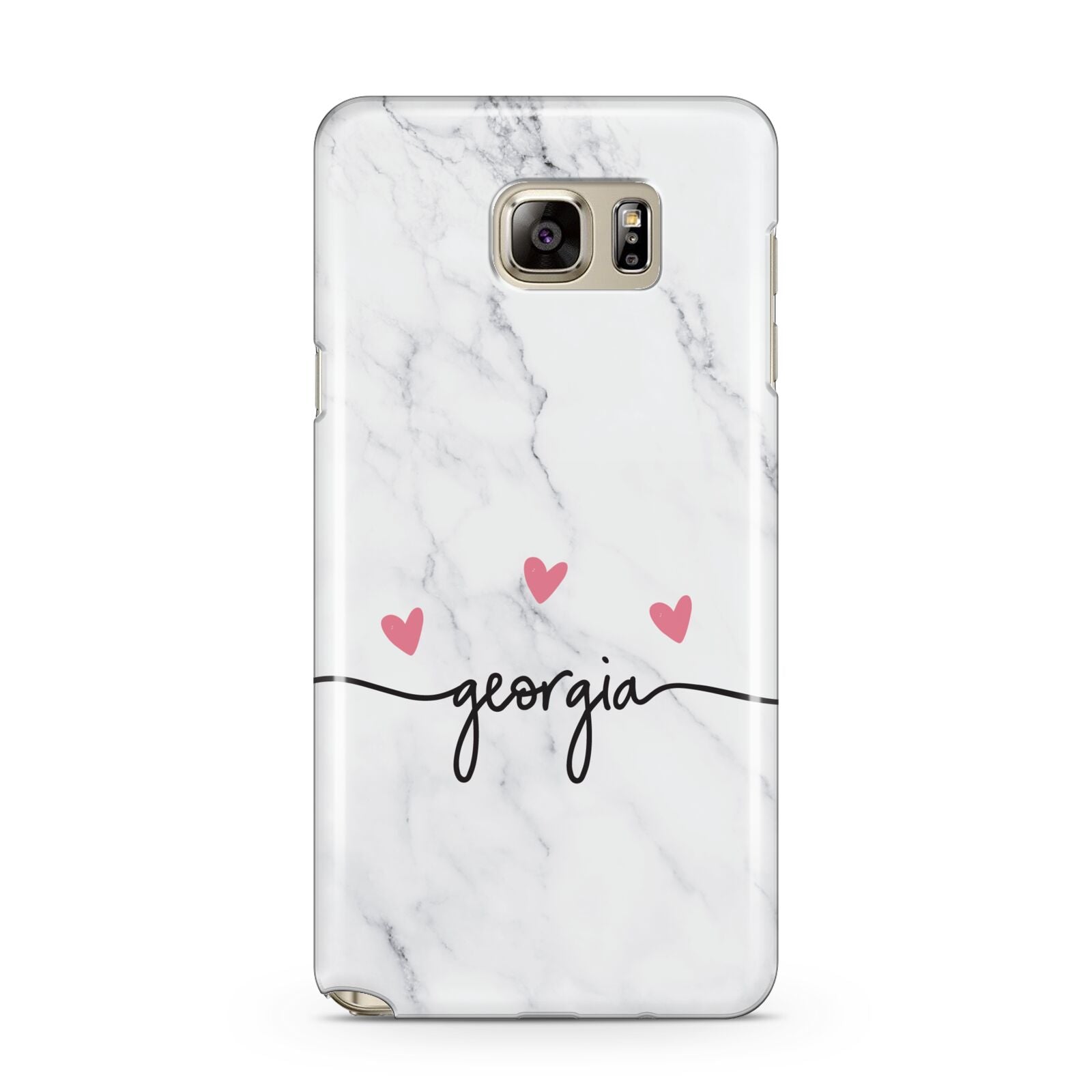 Custom Marble with Handwriting Text Samsung Galaxy Note 5 Case