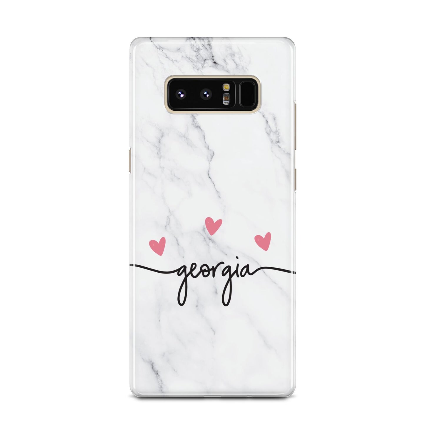 Custom Marble with Handwriting Text Samsung Galaxy Note 8 Case