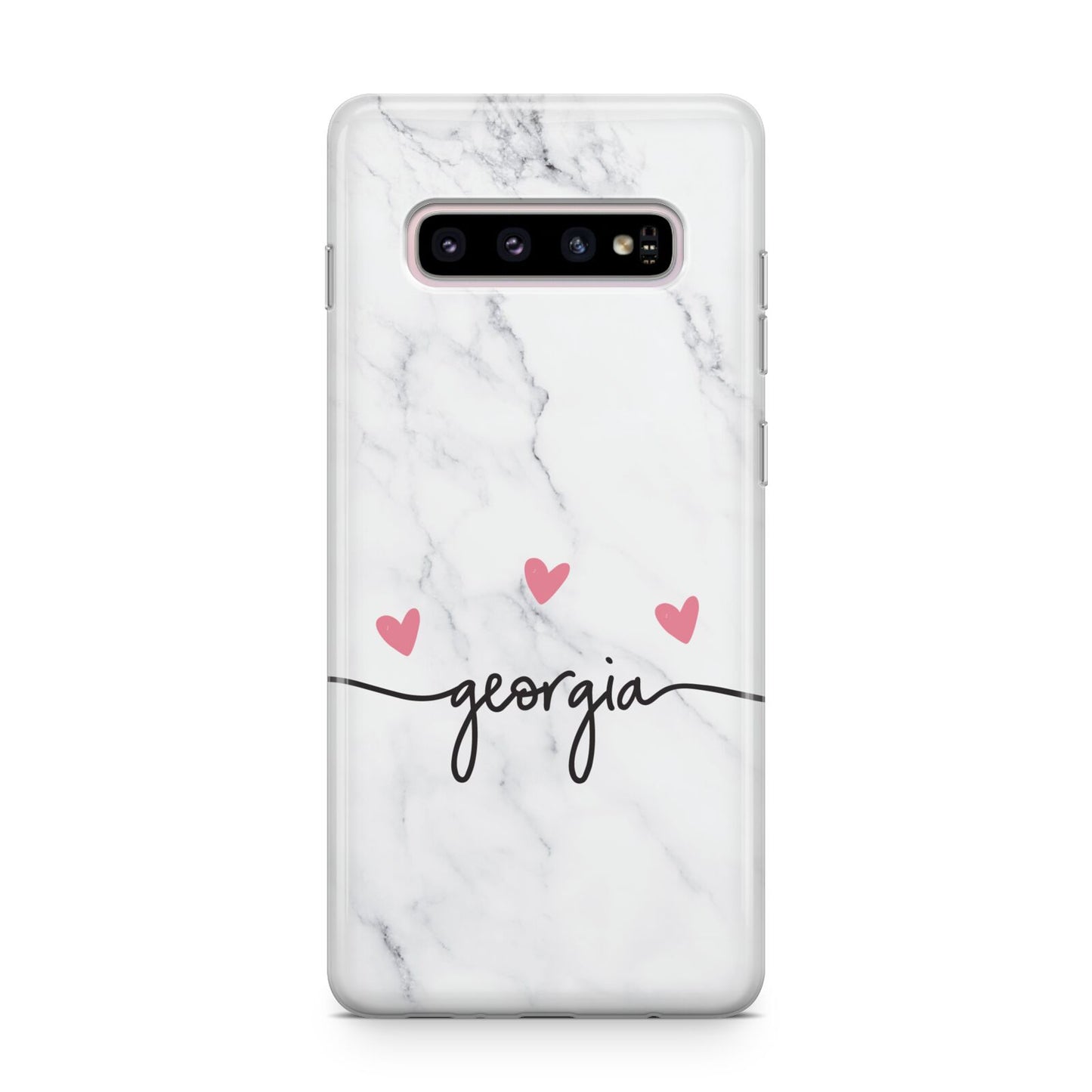 Custom Marble with Handwriting Text Samsung Galaxy S10 Plus Case