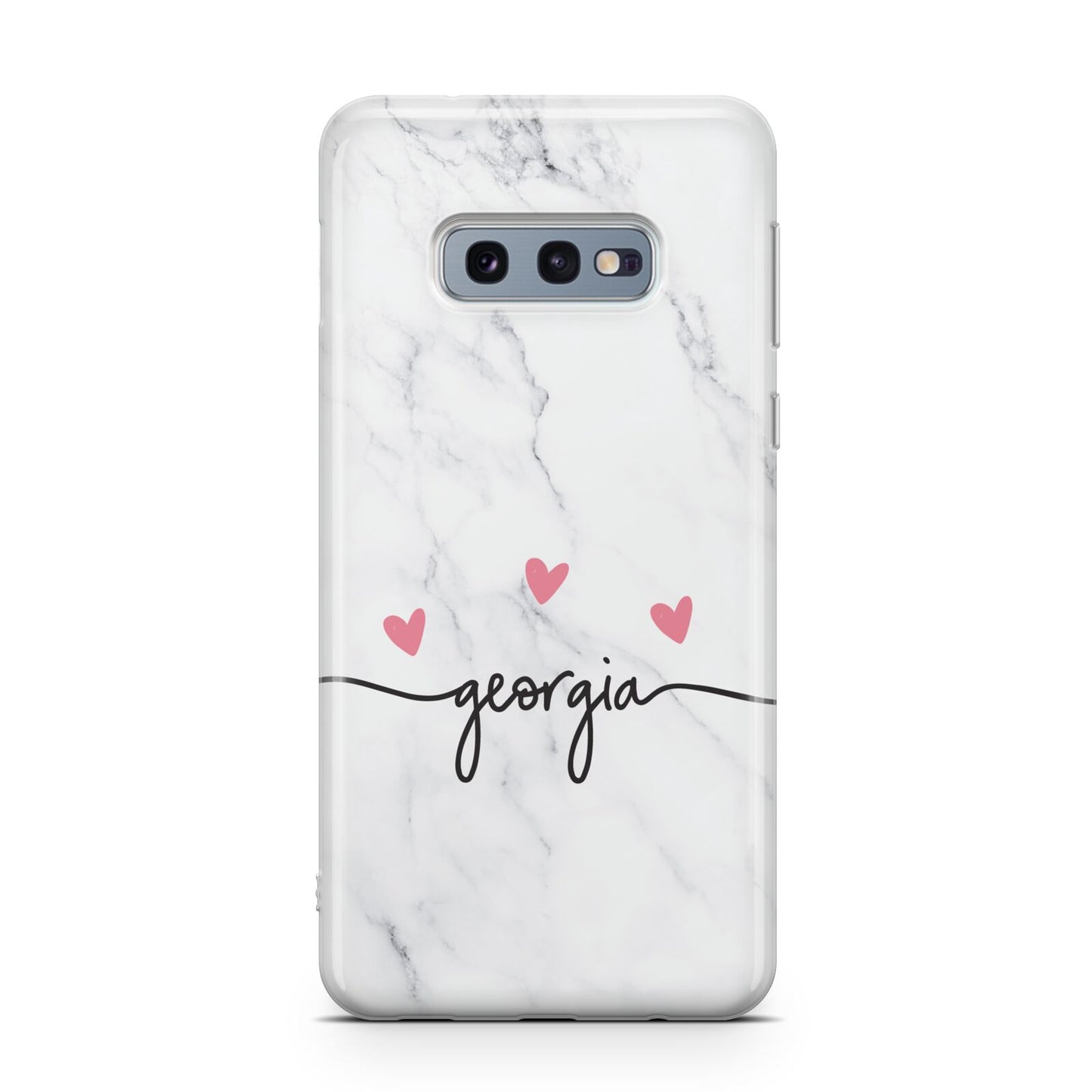 Custom Marble with Handwriting Text Samsung Galaxy S10E Case