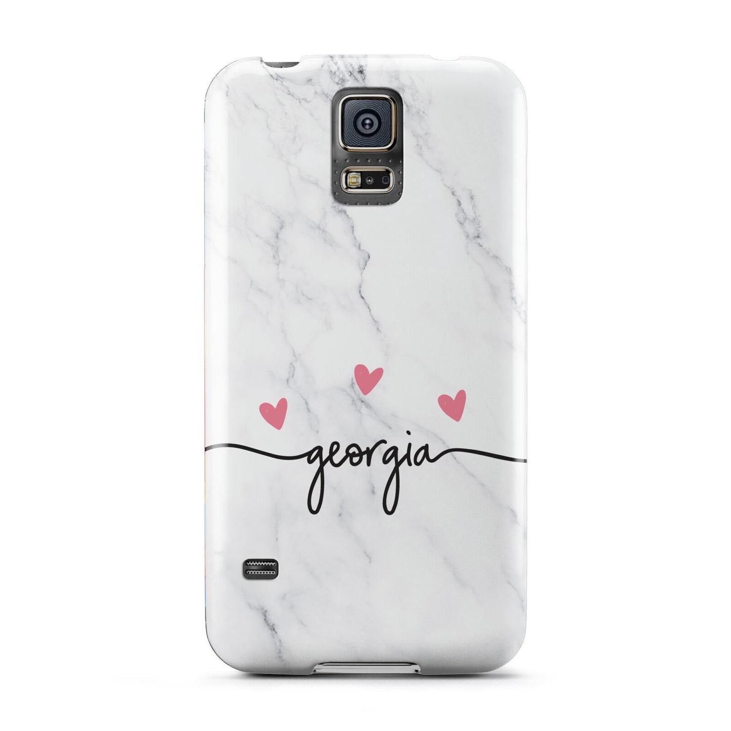 Custom Marble with Handwriting Text Samsung Galaxy S5 Case