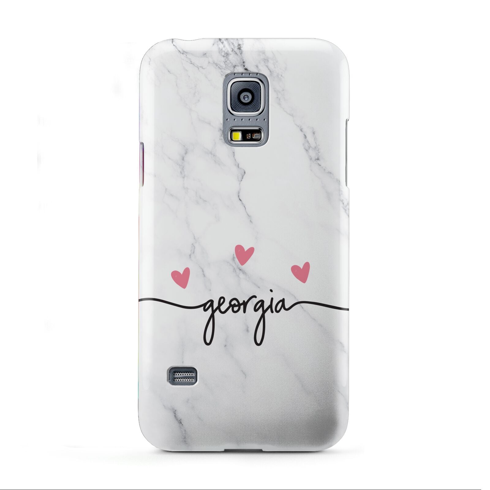 Custom Marble with Handwriting Text Samsung Galaxy Case