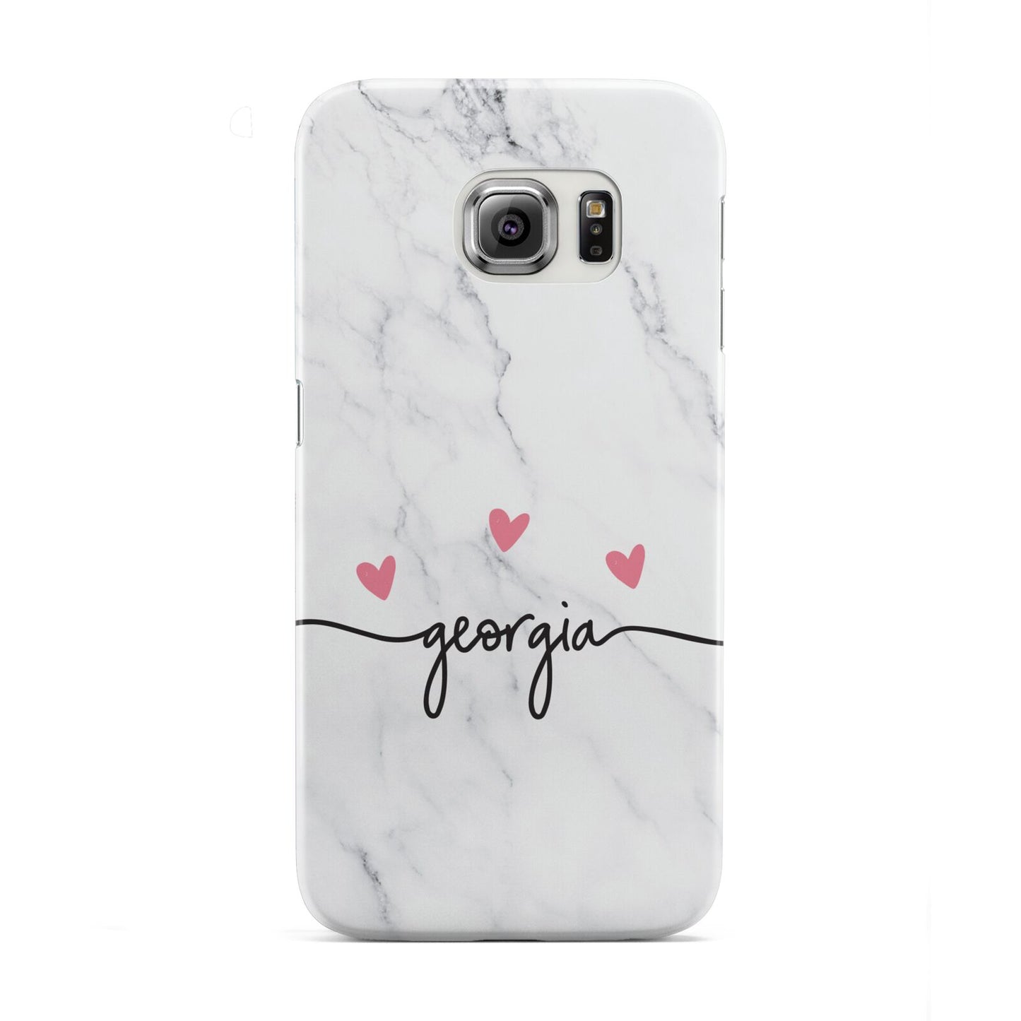 Custom Marble with Handwriting Text Samsung Galaxy S6 Edge Case