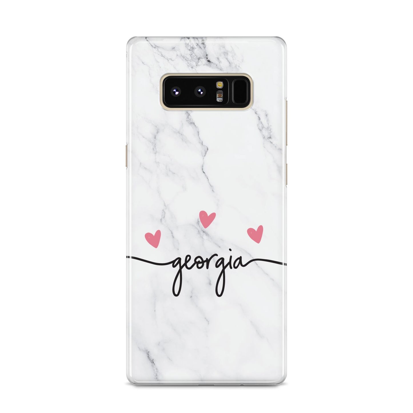 Custom Marble with Handwriting Text Samsung Galaxy S8 Case