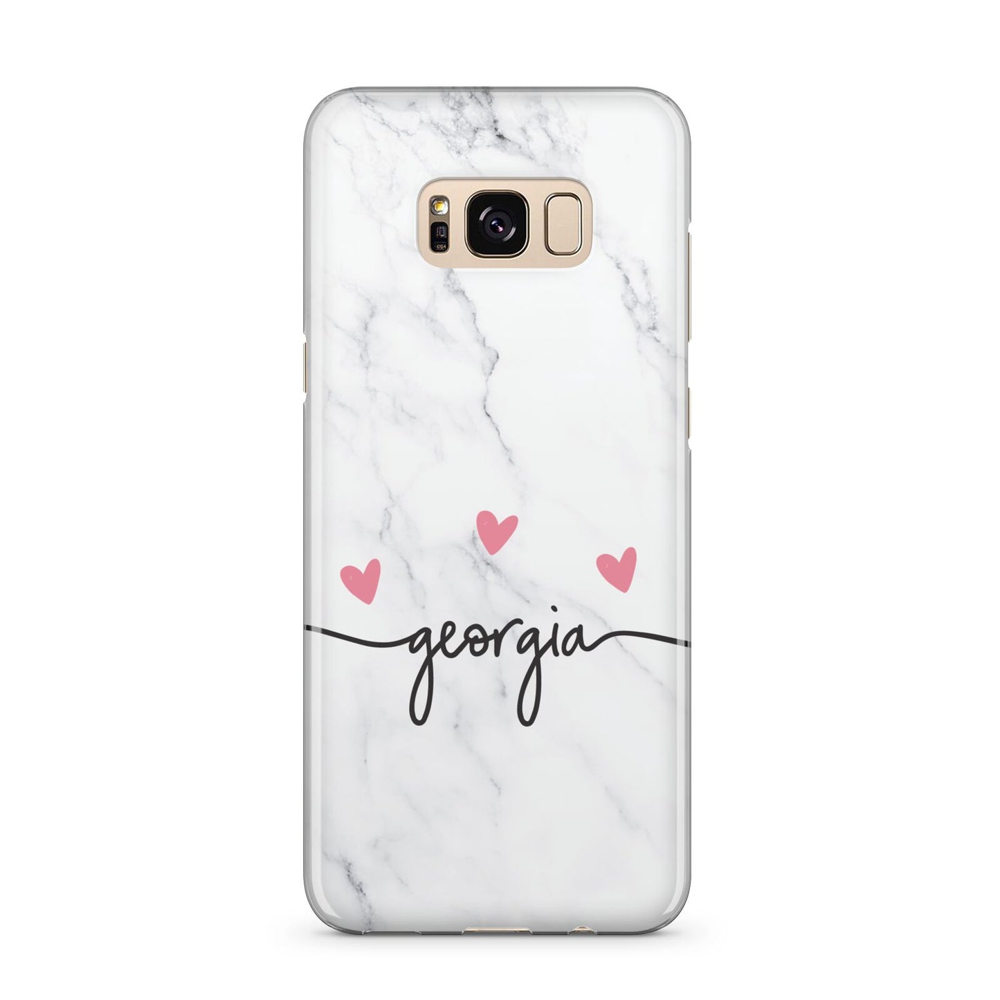 Custom Marble with Handwriting Text Samsung Galaxy S8 Plus Case